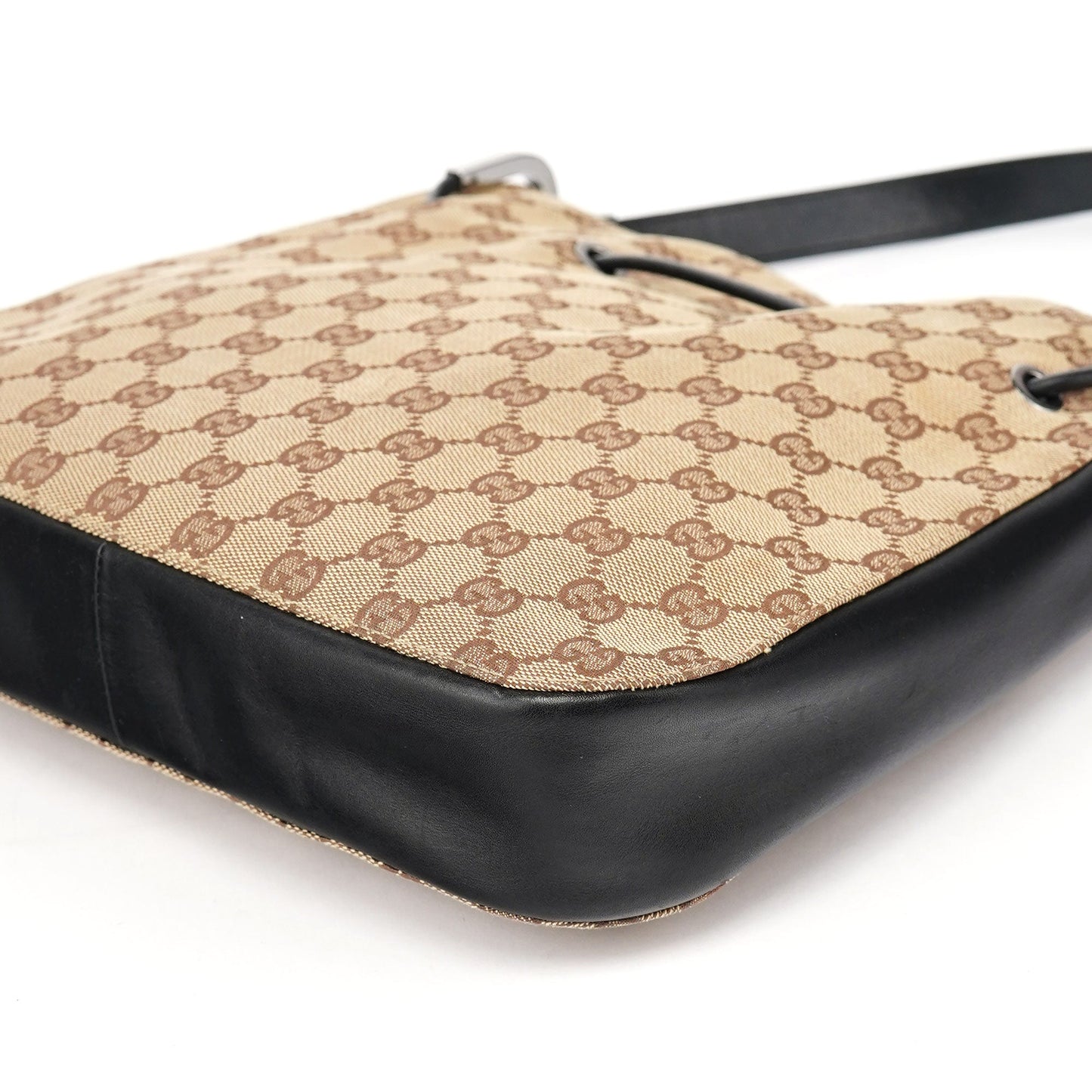 001 3748 Beige GG Drawstring Shoulder Bag