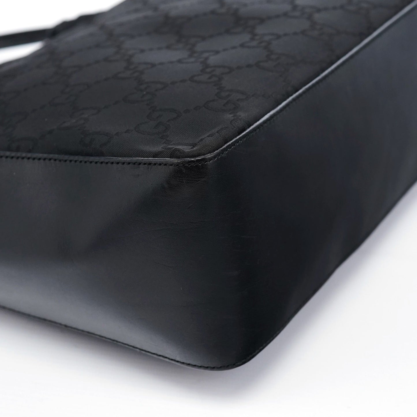 001 3766 Black GG Hobo Shoulder Bag