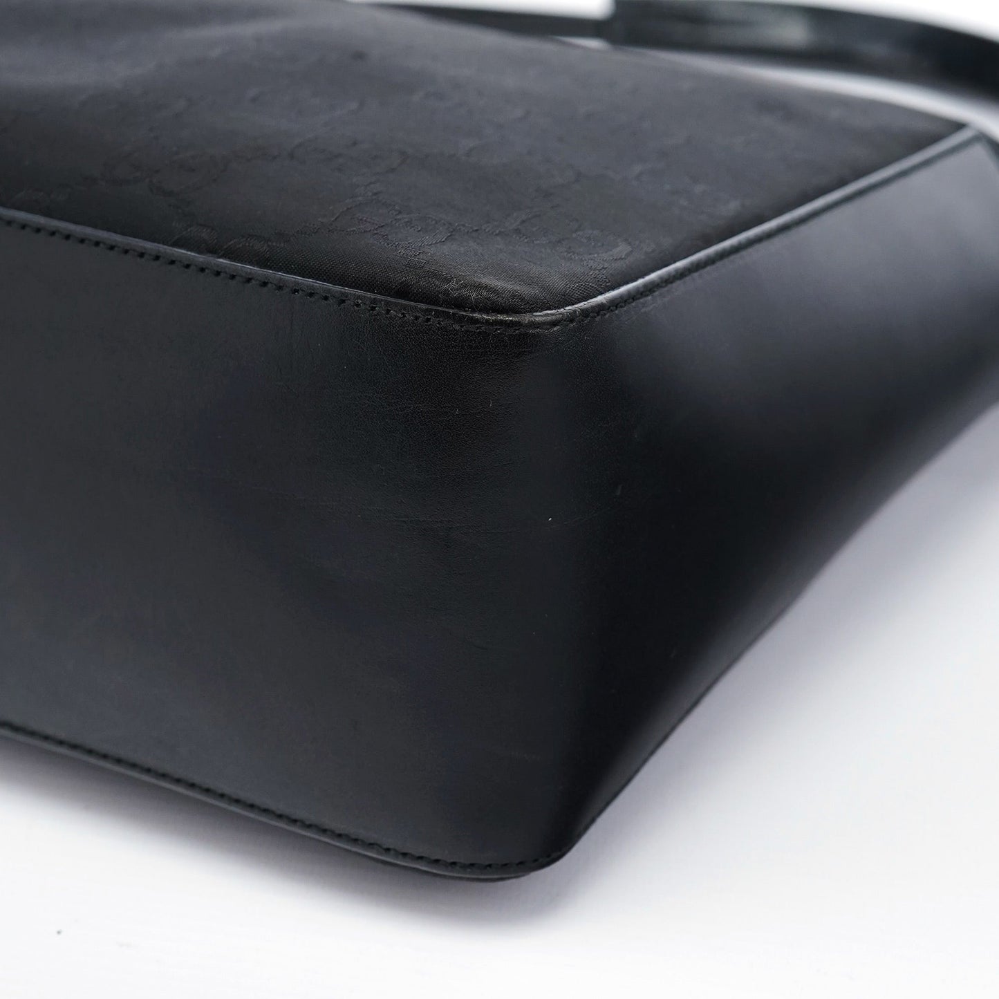 001 3766 Black GG Hobo Shoulder Bag