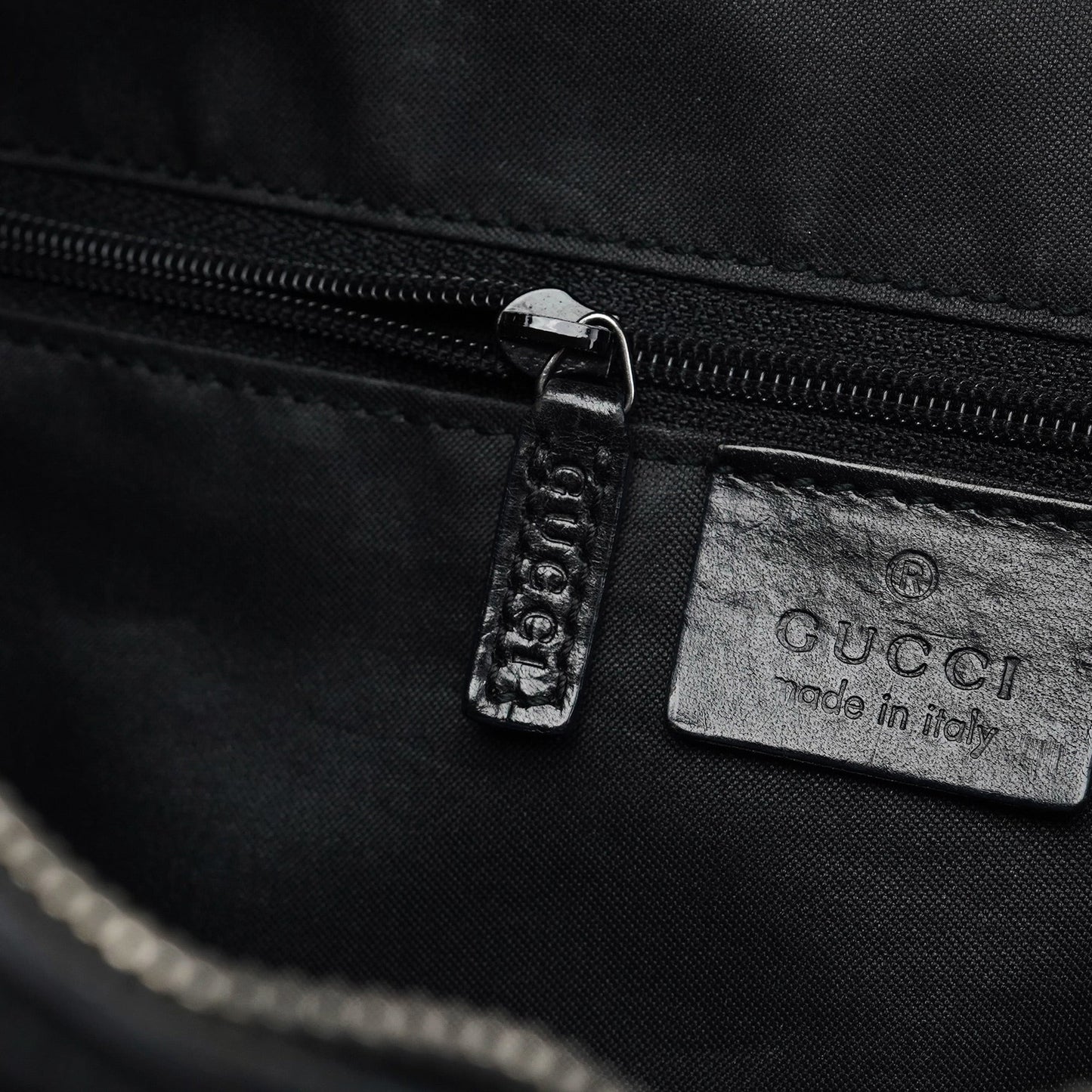 001 3766 Black GG Hobo Shoulder Bag