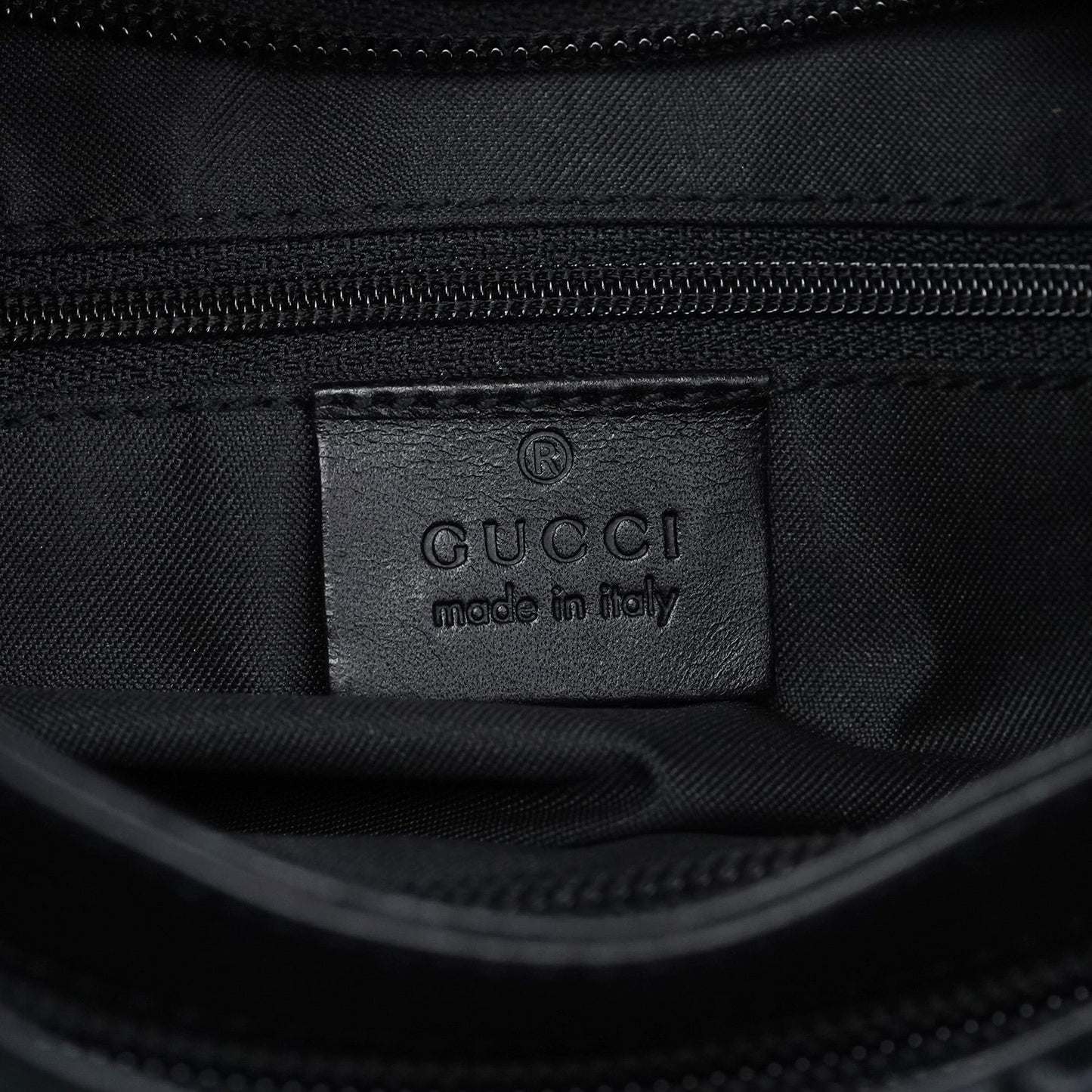 001 3778 Black Suede GG Shoulder Bag