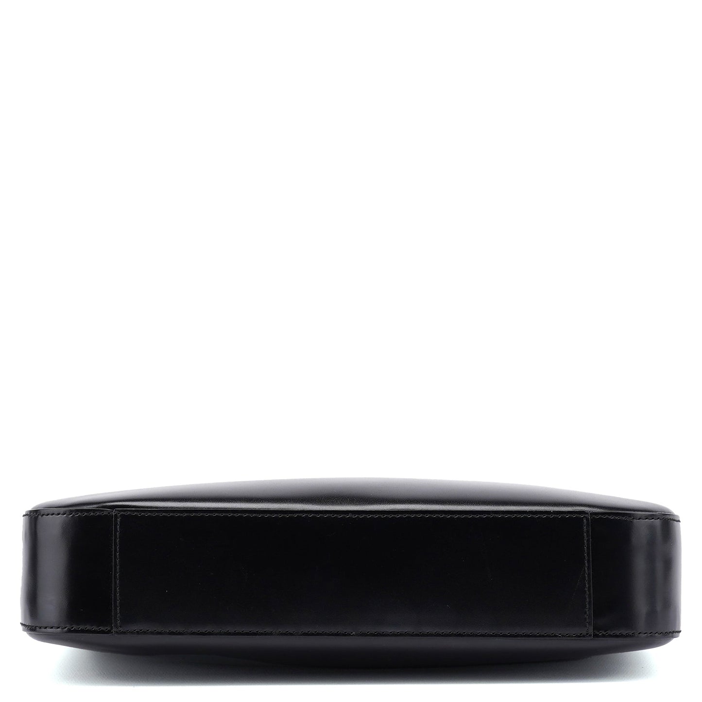 001 3812 Black Calfskin Hobo Shoulder Bag