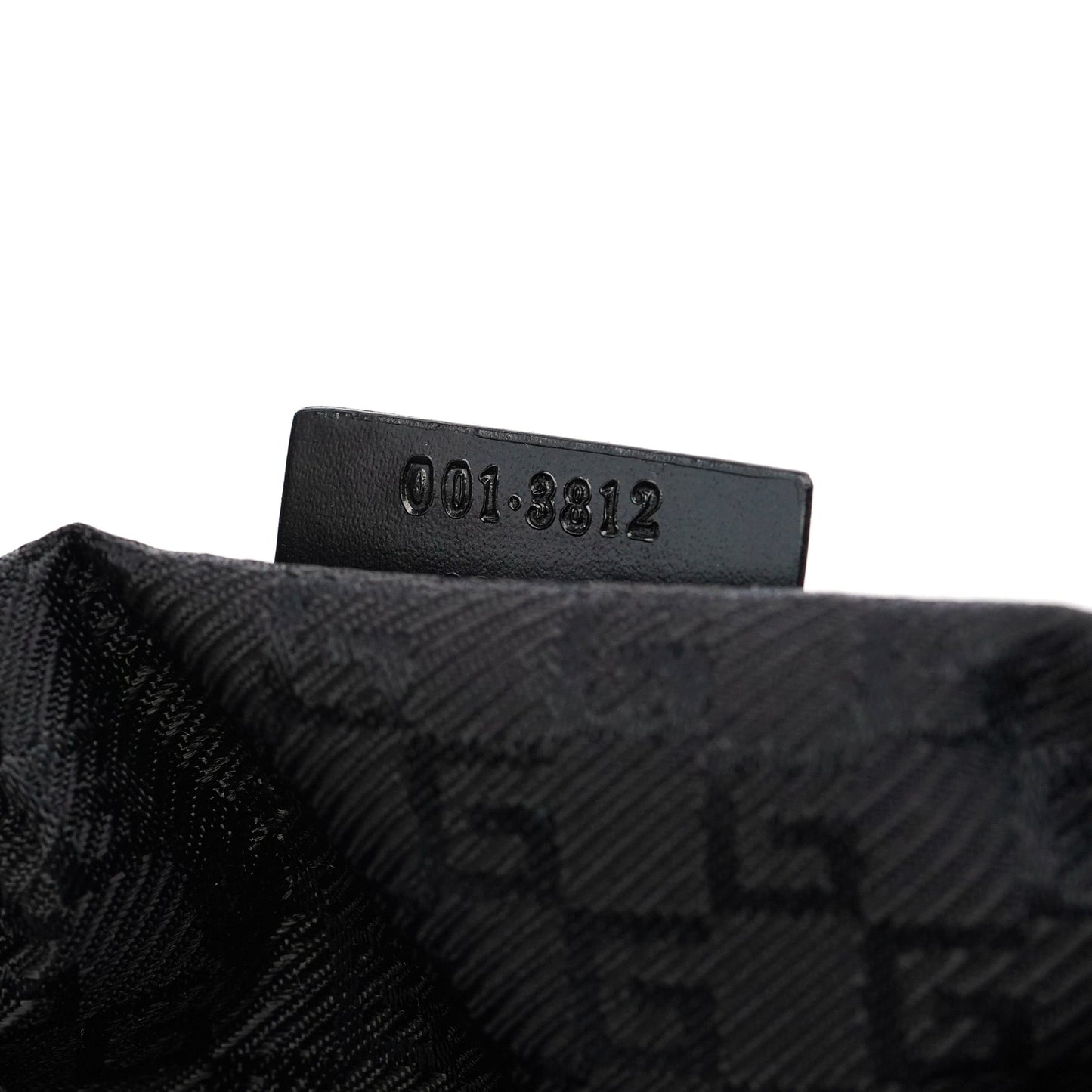 001 3812 Black Calfskin Hobo Shoulder Bag