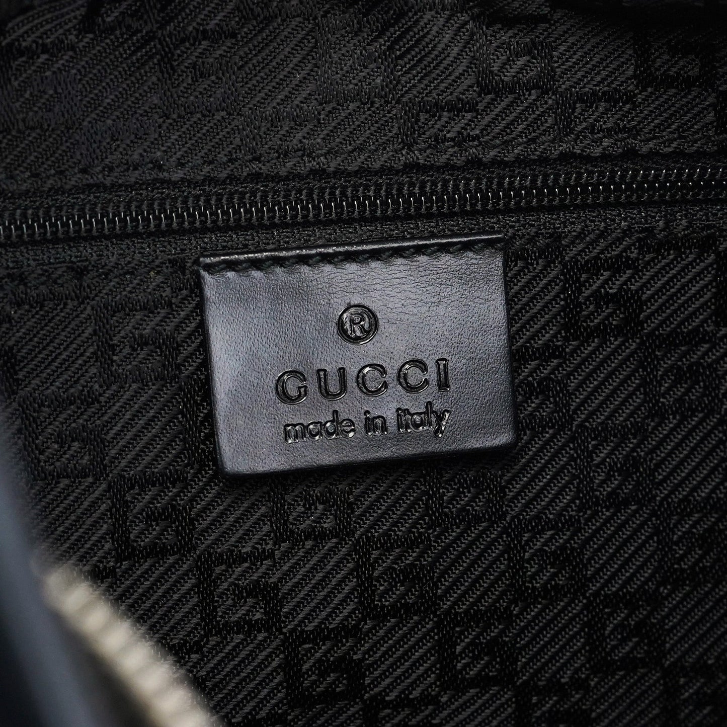 001 3812 Black Calfskin Hobo Shoulder Bag