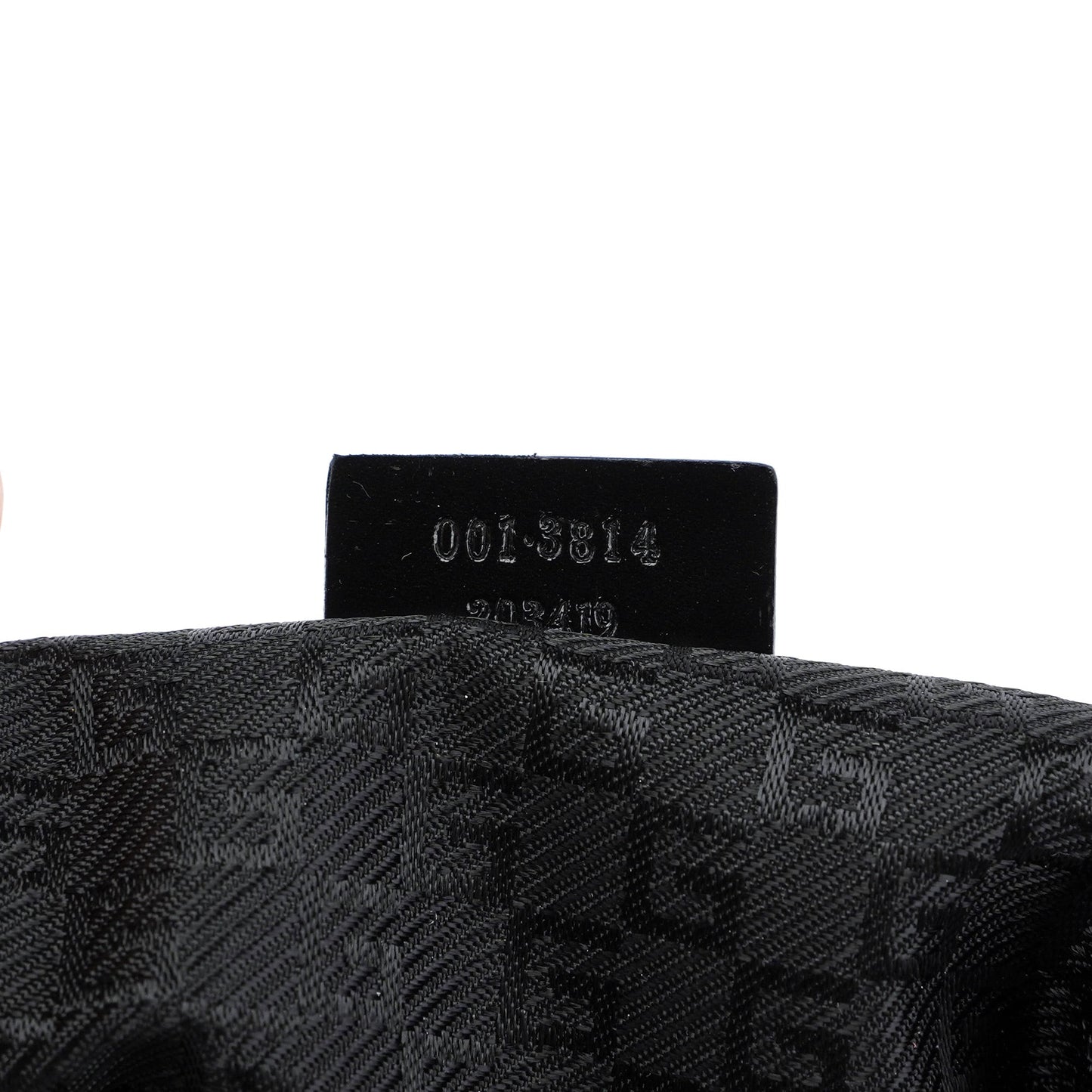 001 3814 Black Leather Hobo Shoulder Bag