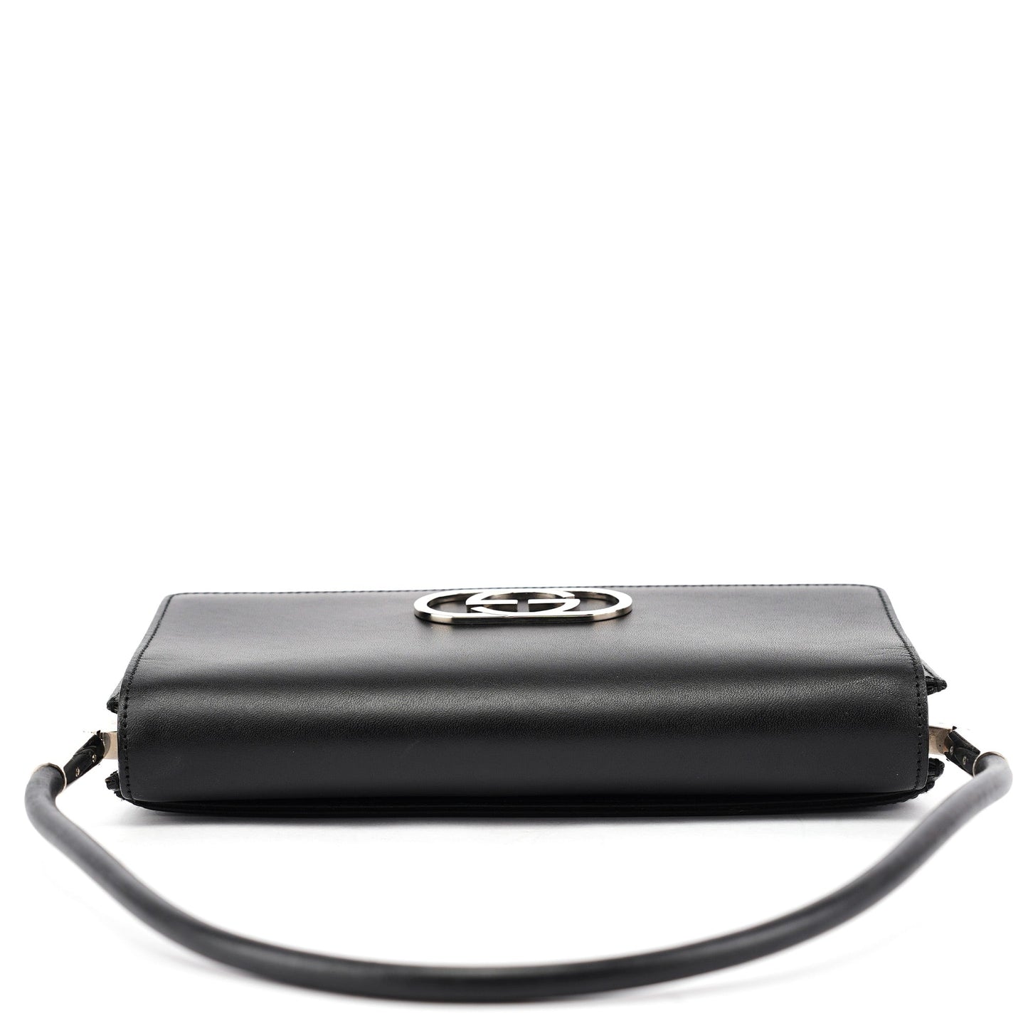 001 3815 Black Calfskin GG Shoulder Bag