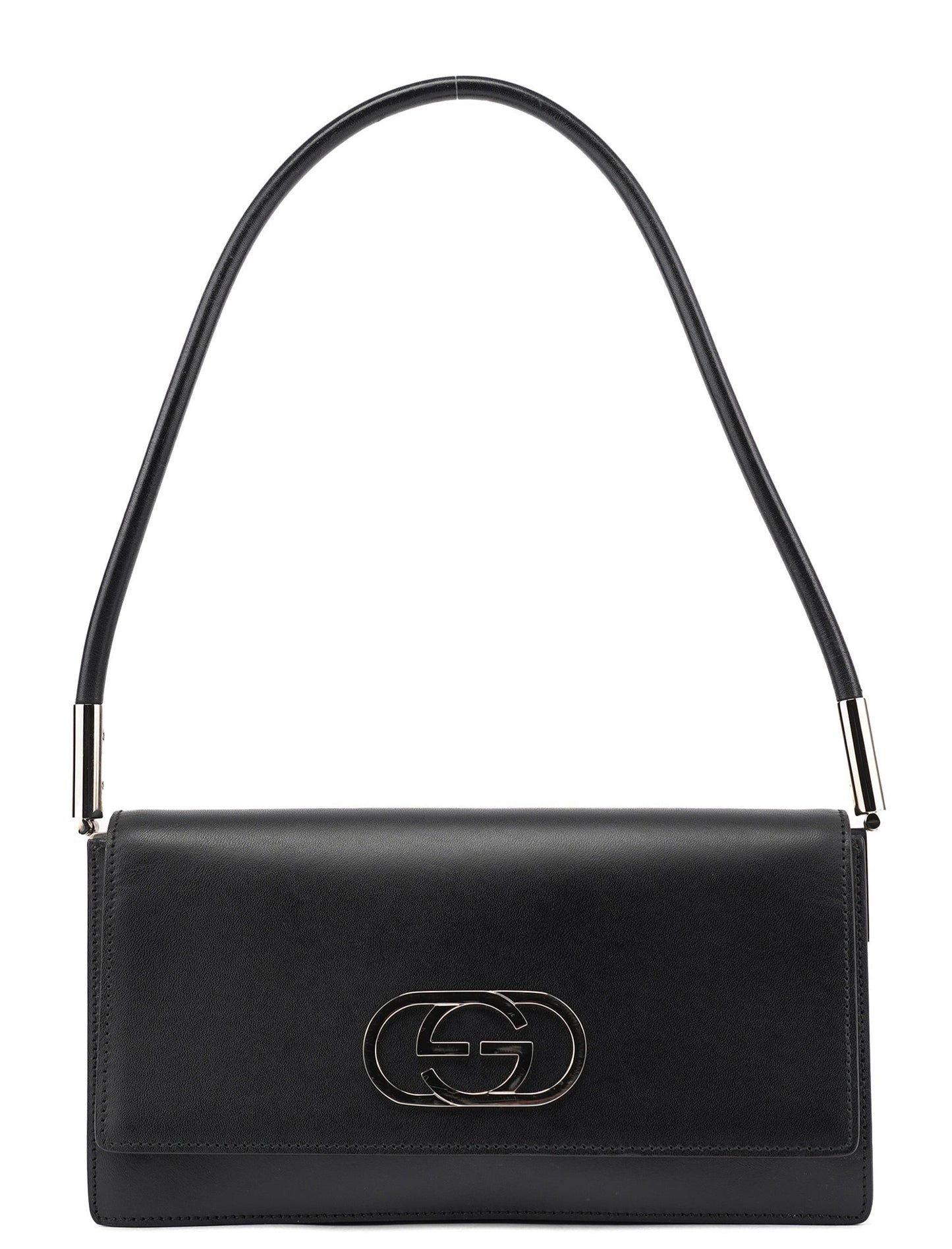 001 3815 Black Calfskin GG Shoulder Bag