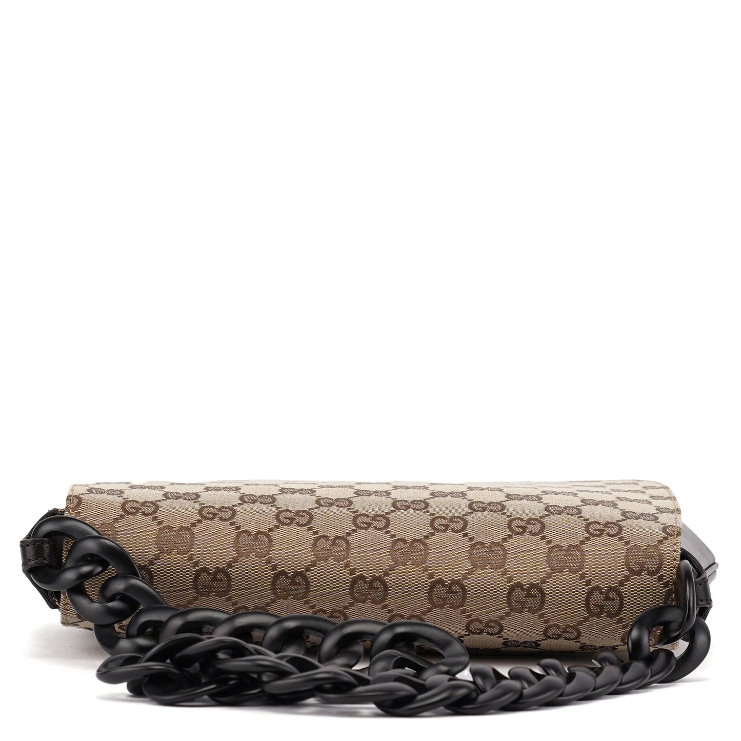 001 3820 Beige GG Wood Chain Shoulder Bag