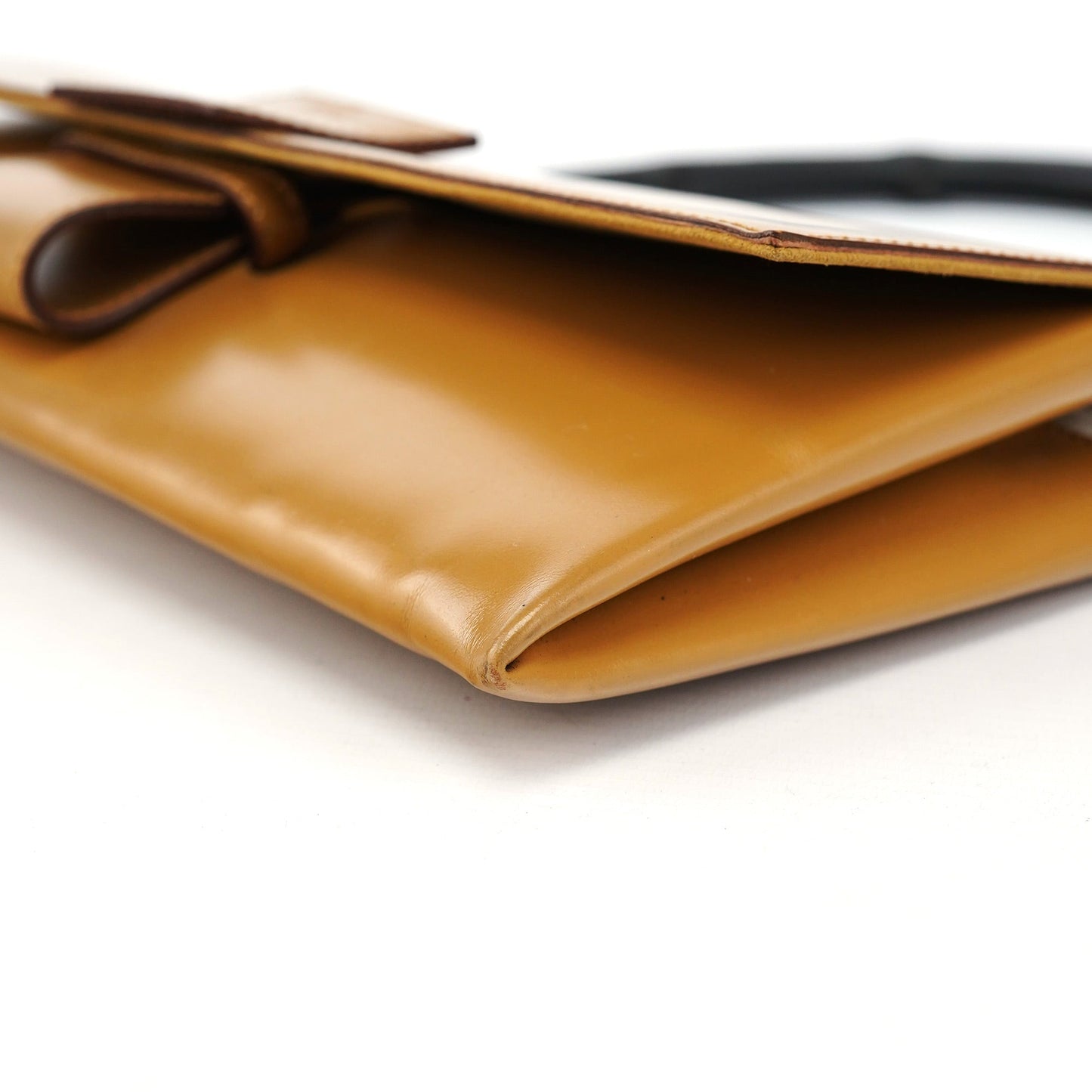 001 4055 Beige Calfskin Bamboo Shoulder Bag