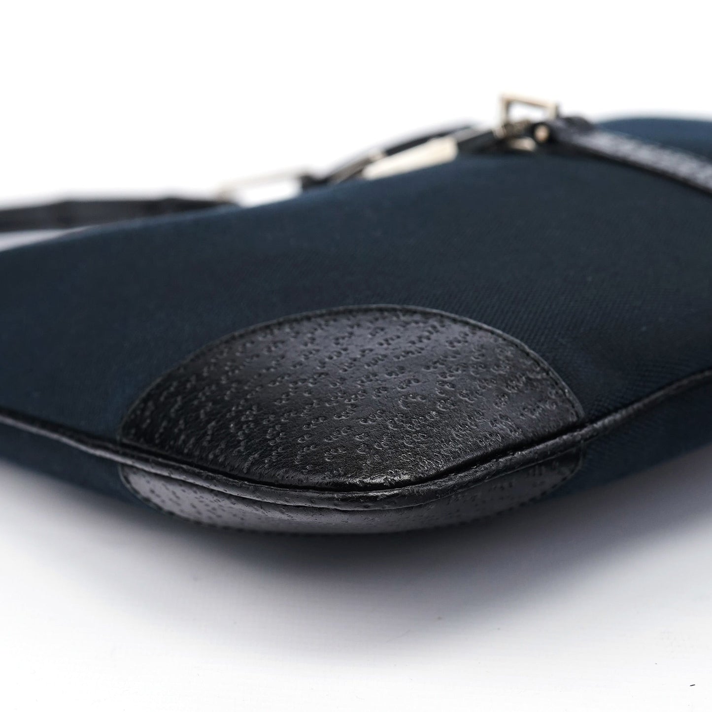 001 4060 Black Jackie Bamboo Shoulder Bag