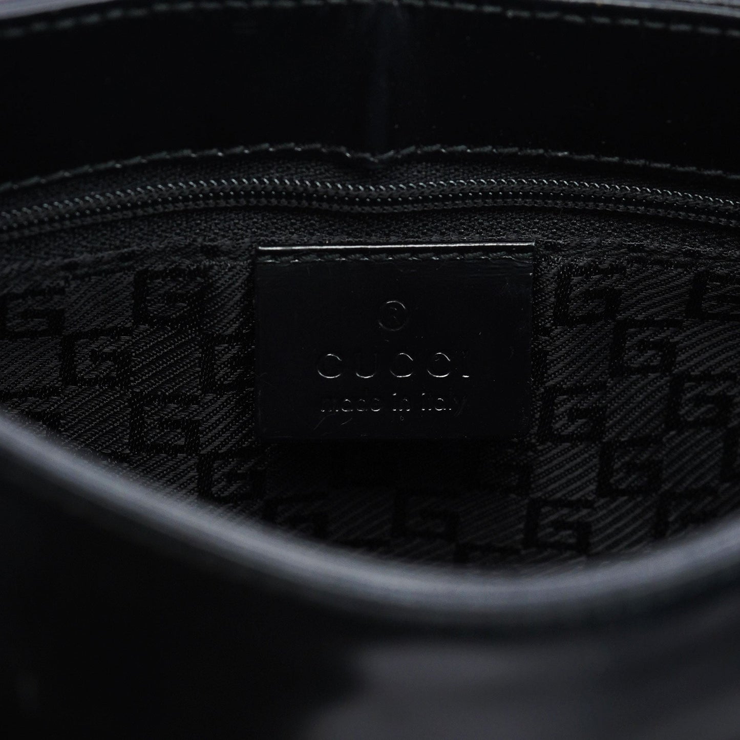 001 4150 Black Patent Leather Jackie Shoulder Bag