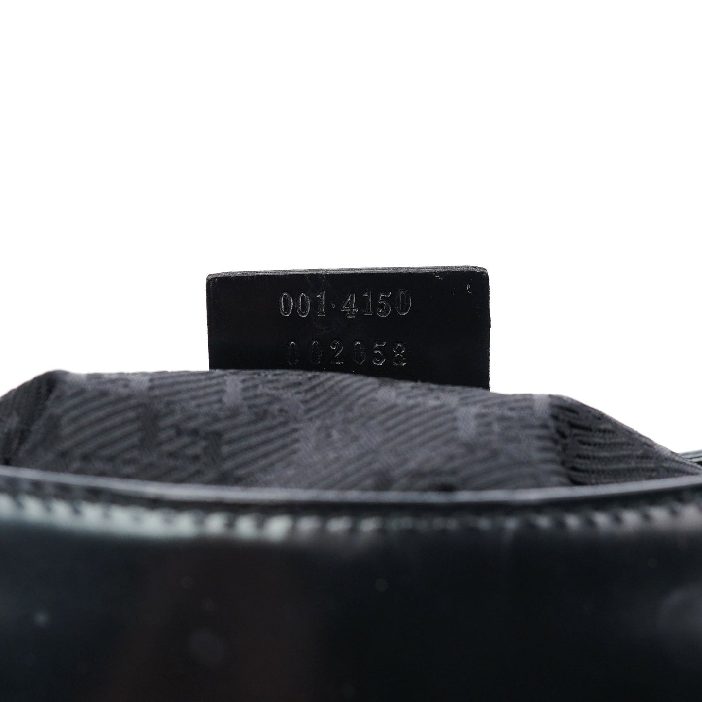 001 4150 Black Patent Leather Jackie Shoulder Bag