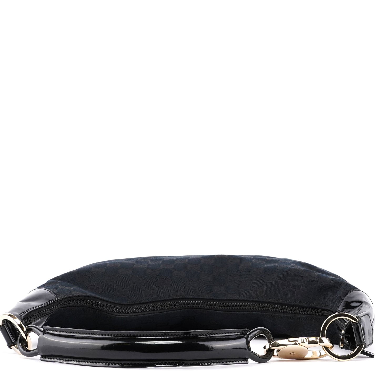001 4157 Black GG Patent Shoulder Bag