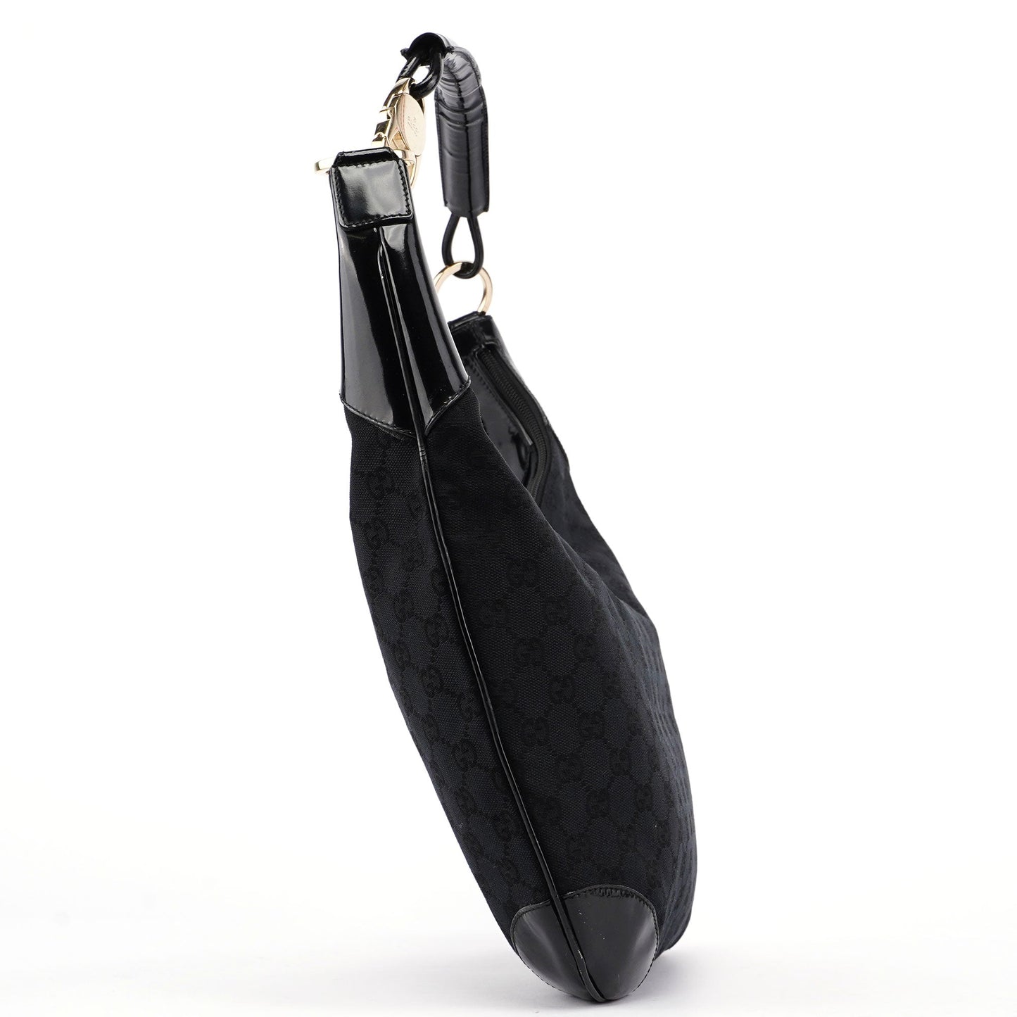 001 4157 Black GG Patent Shoulder Bag
