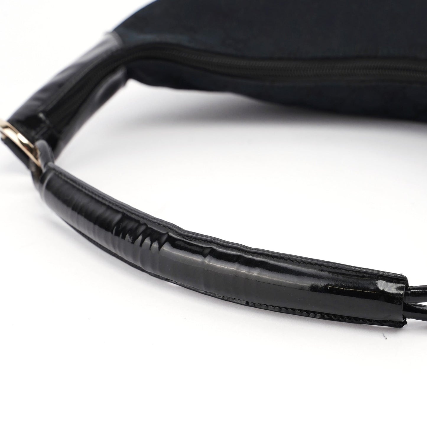 001 4157 Black GG Patent Shoulder Bag