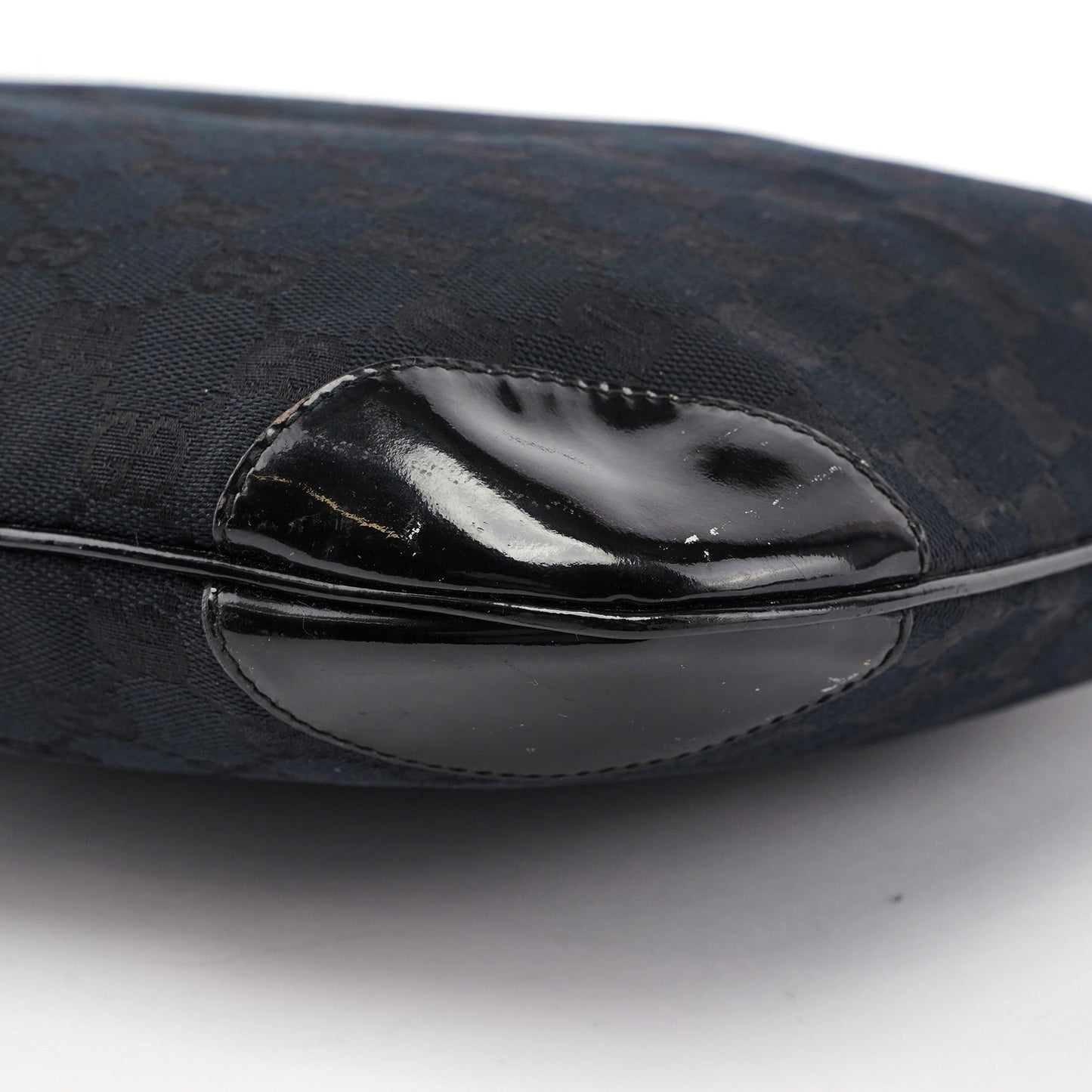 001 4157 Black GG Patent Shoulder Bag