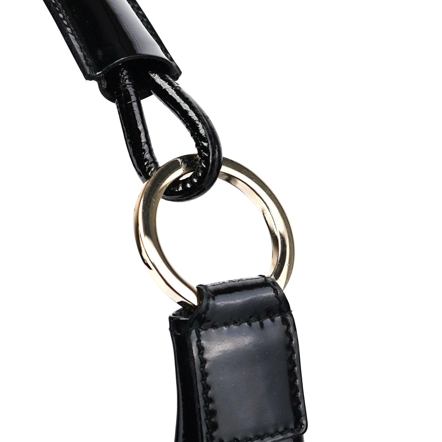 001 4157 Grey GG Patent Shoulder Bag