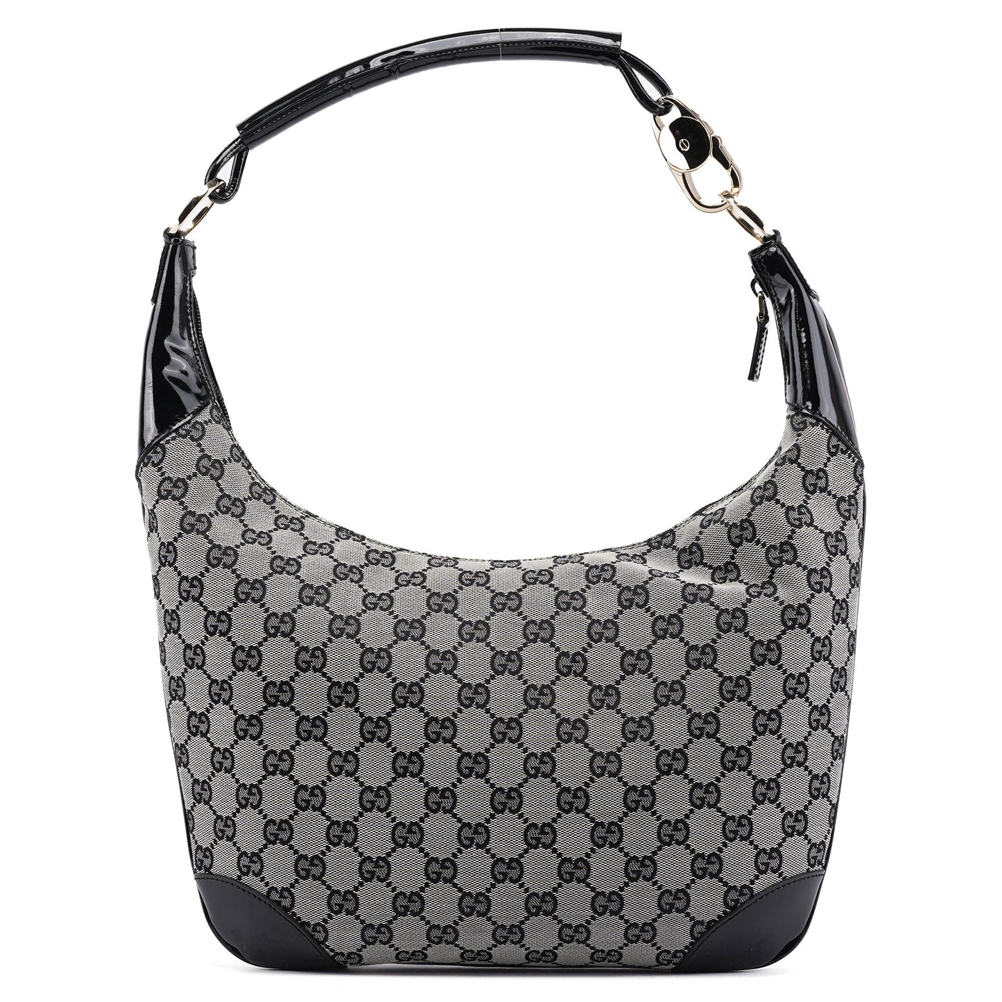 001 4157 Grey GG Patent Shoulder Bag