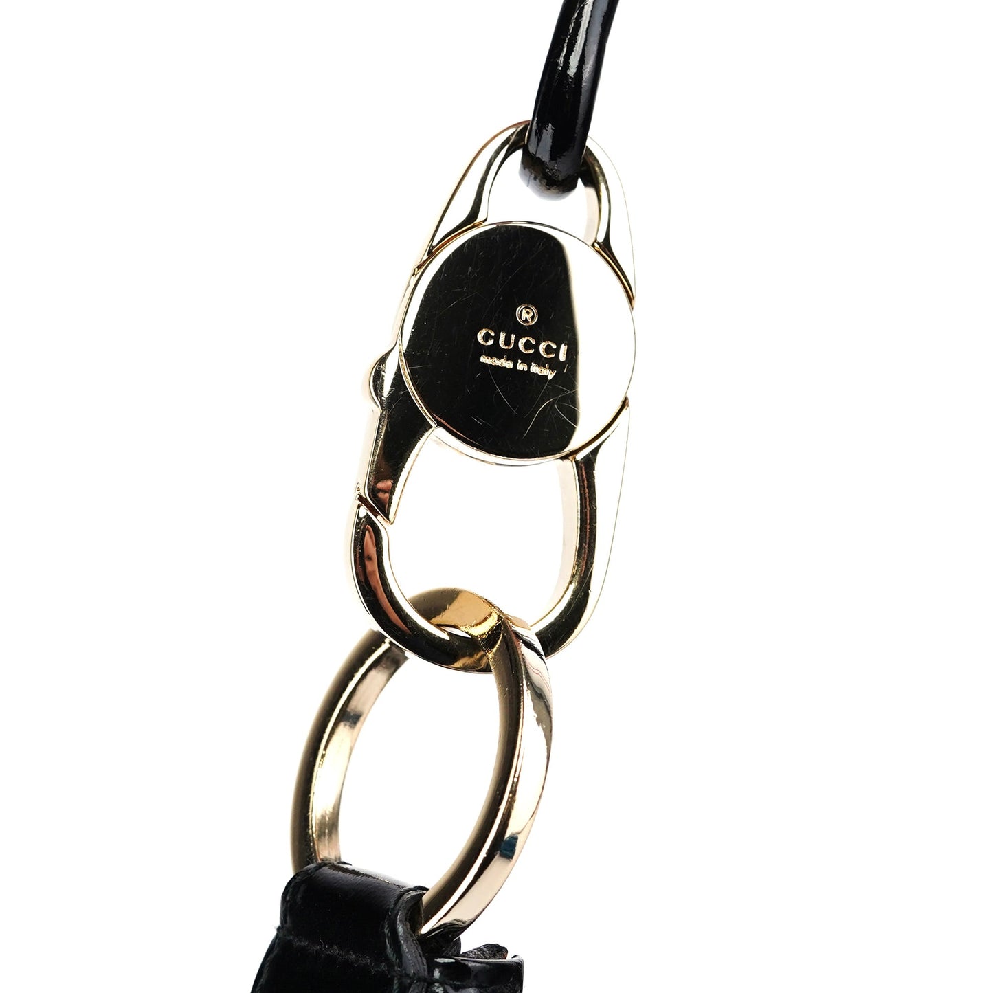 001 4157 Grey GG Patent Shoulder Bag