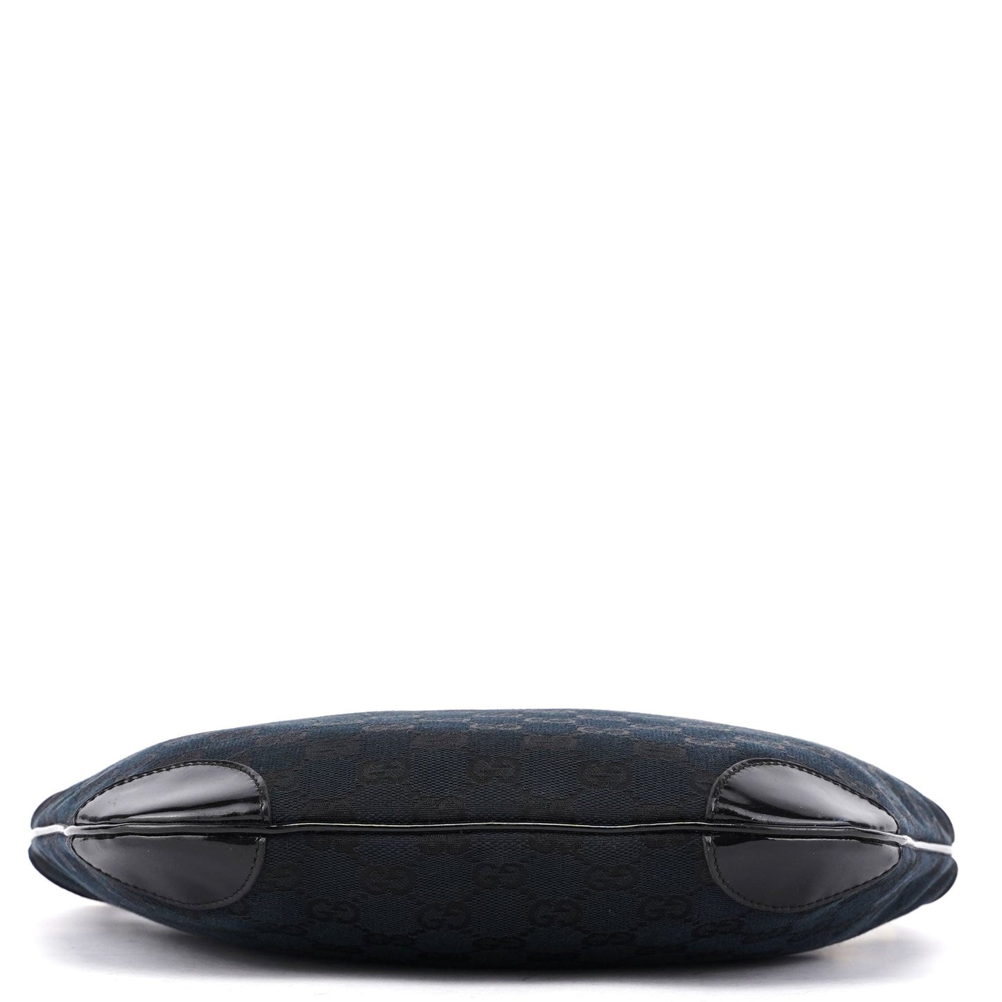 001 4158 Black GG Patent Shoulder Bag