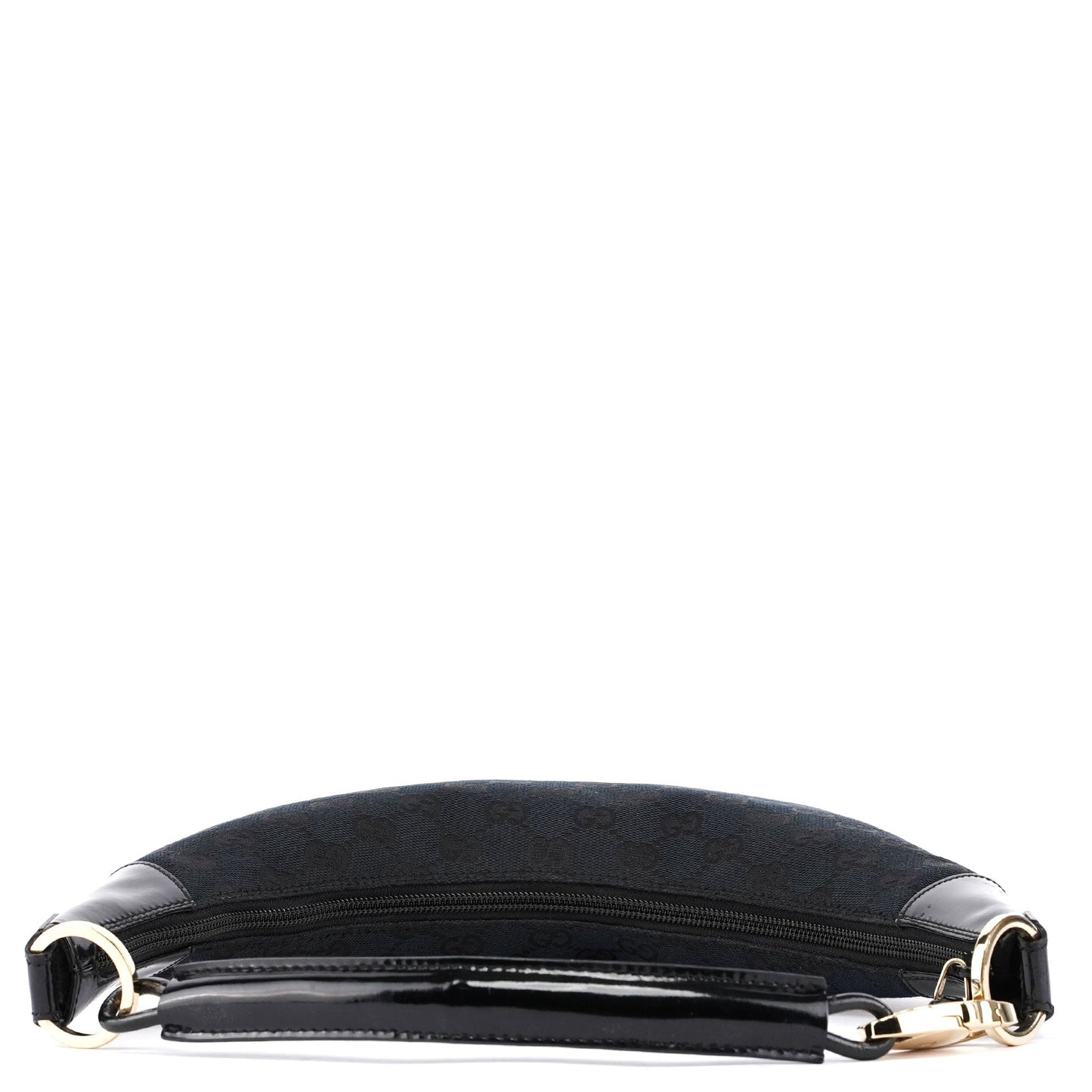 001 4158 Black GG Patent Shoulder Bag