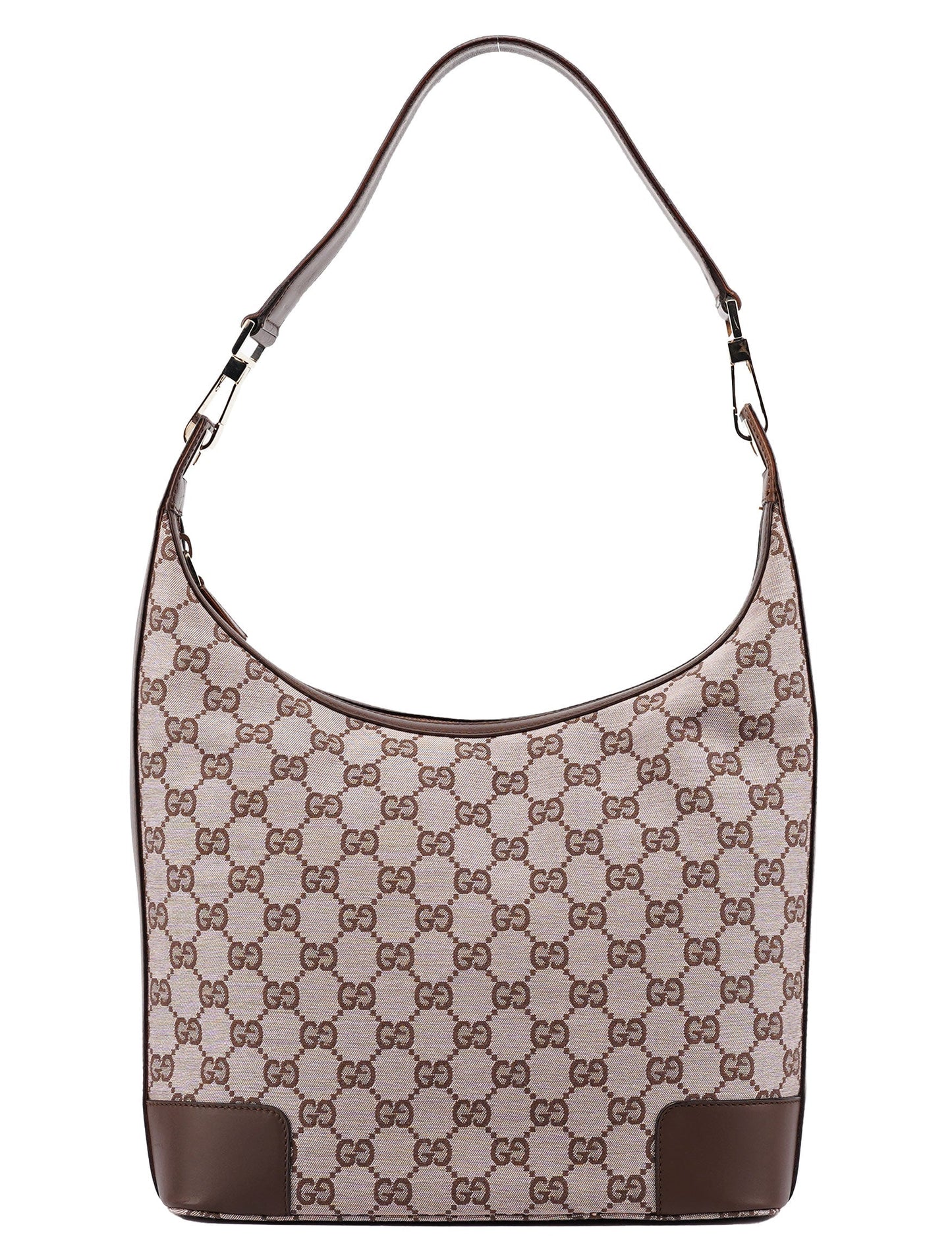 001 4204 Beige Brown GG Hobo Shoulder Bag