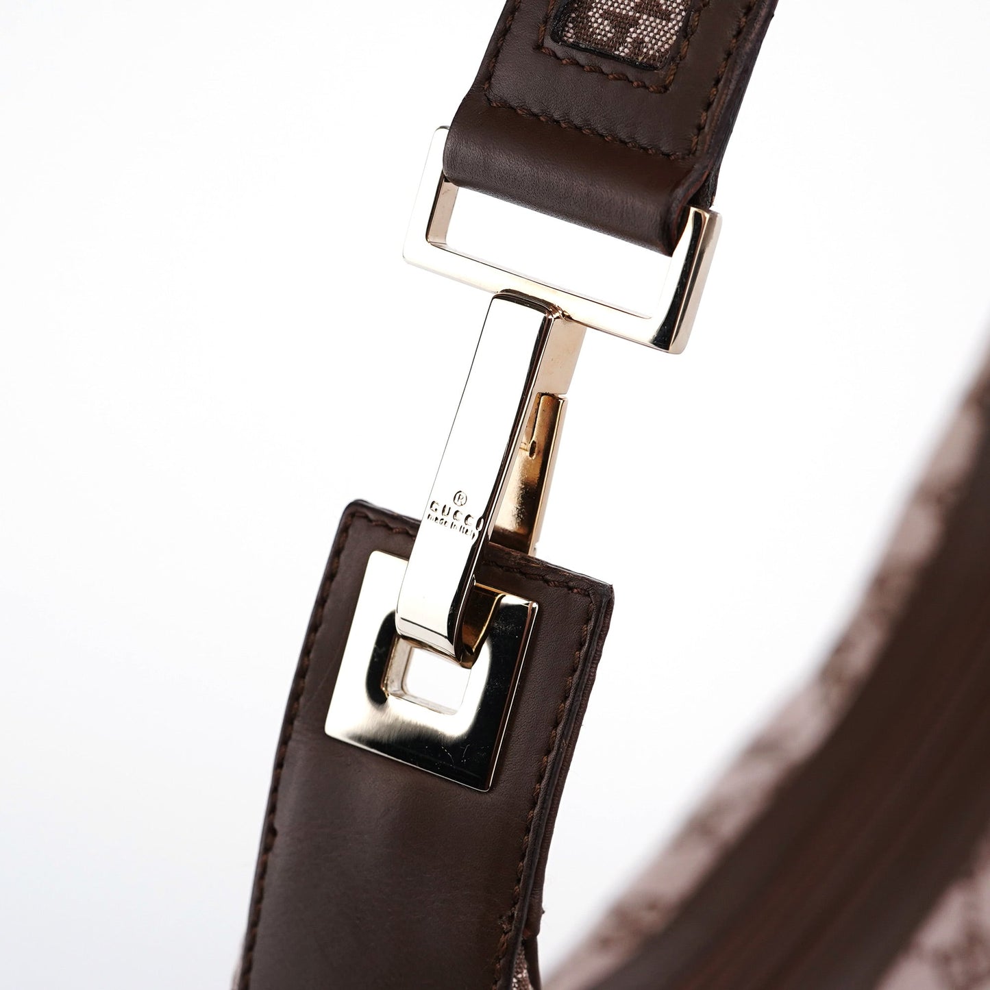 001 4204 Beige Brown GG Hobo Shoulder Bag