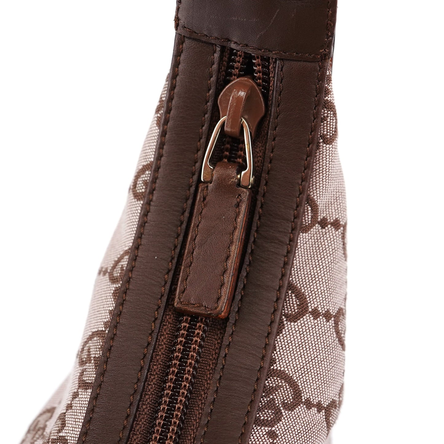 001 4204 Beige Brown GG Hobo Shoulder Bag