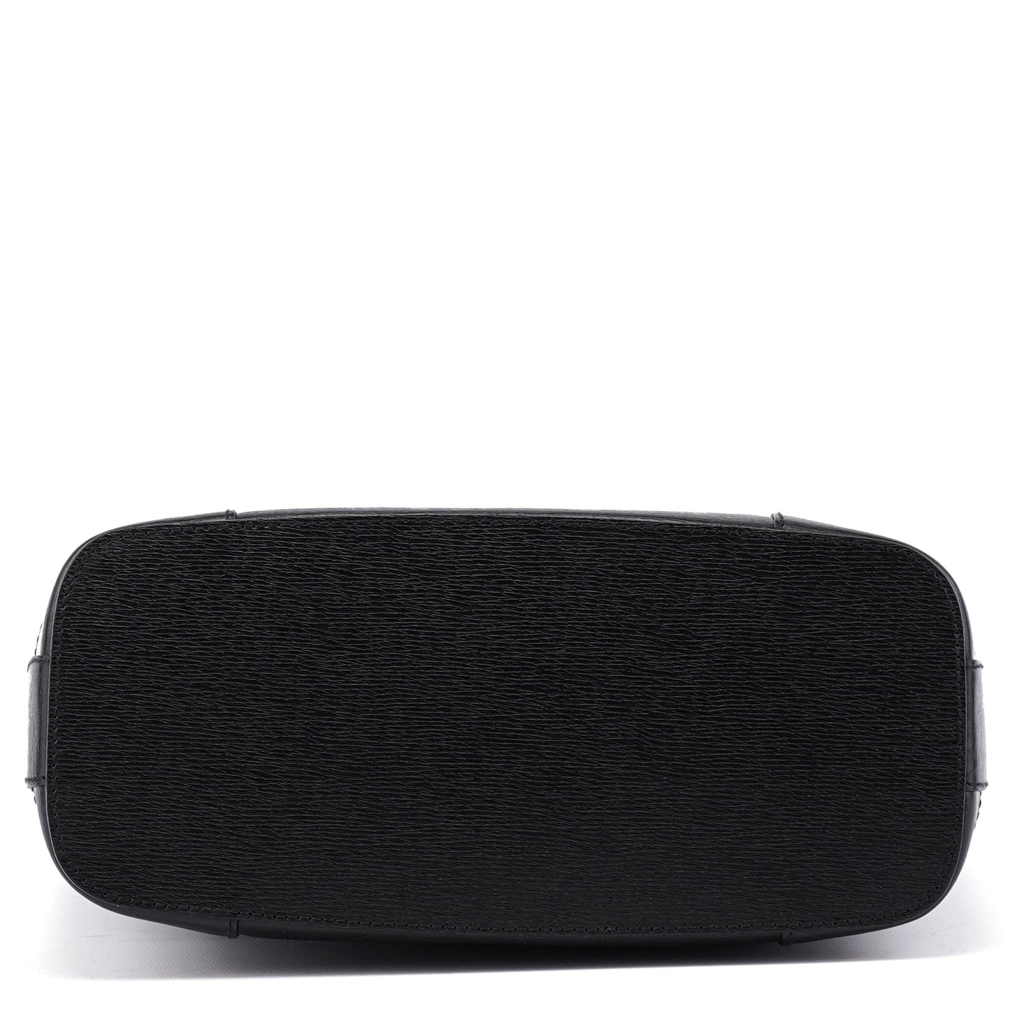 001 4204 Black Leather Hobo Shoulder Bag