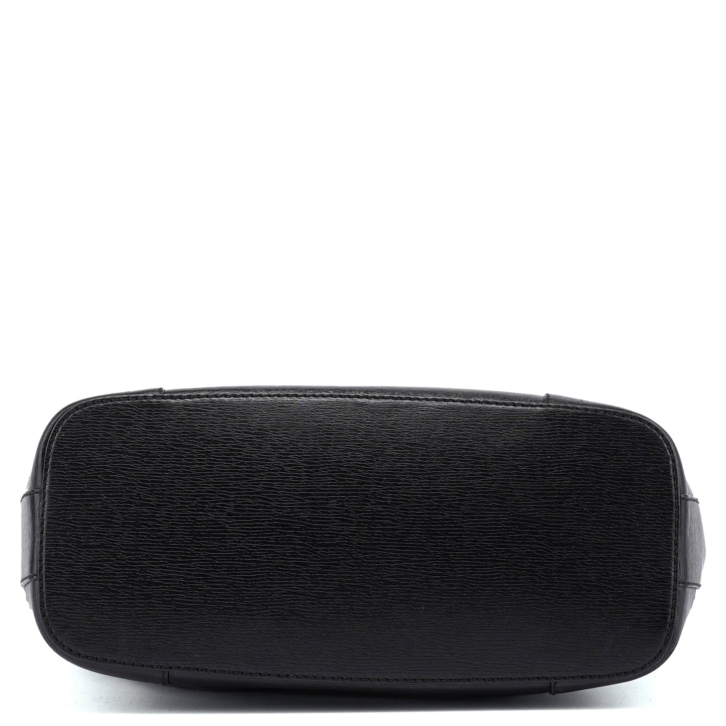 001 4204 Black Leather Hobo Shoulder Bag