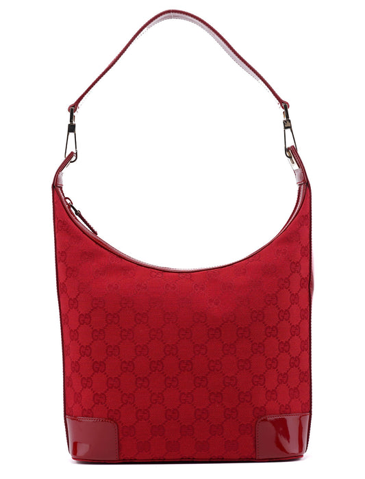 001 4204 Red GG Hobo Shoulder Bag