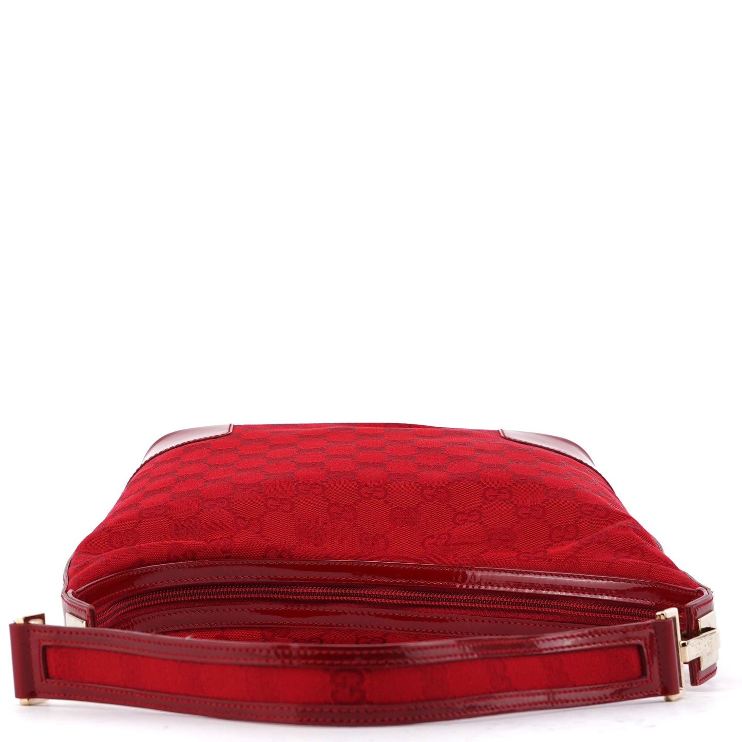 001 4204 Red GG Patent Leather Shoulder Bag