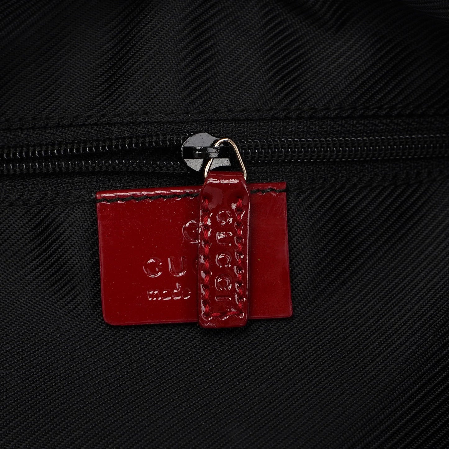 001 4204 Red GG Patent Leather Shoulder Bag