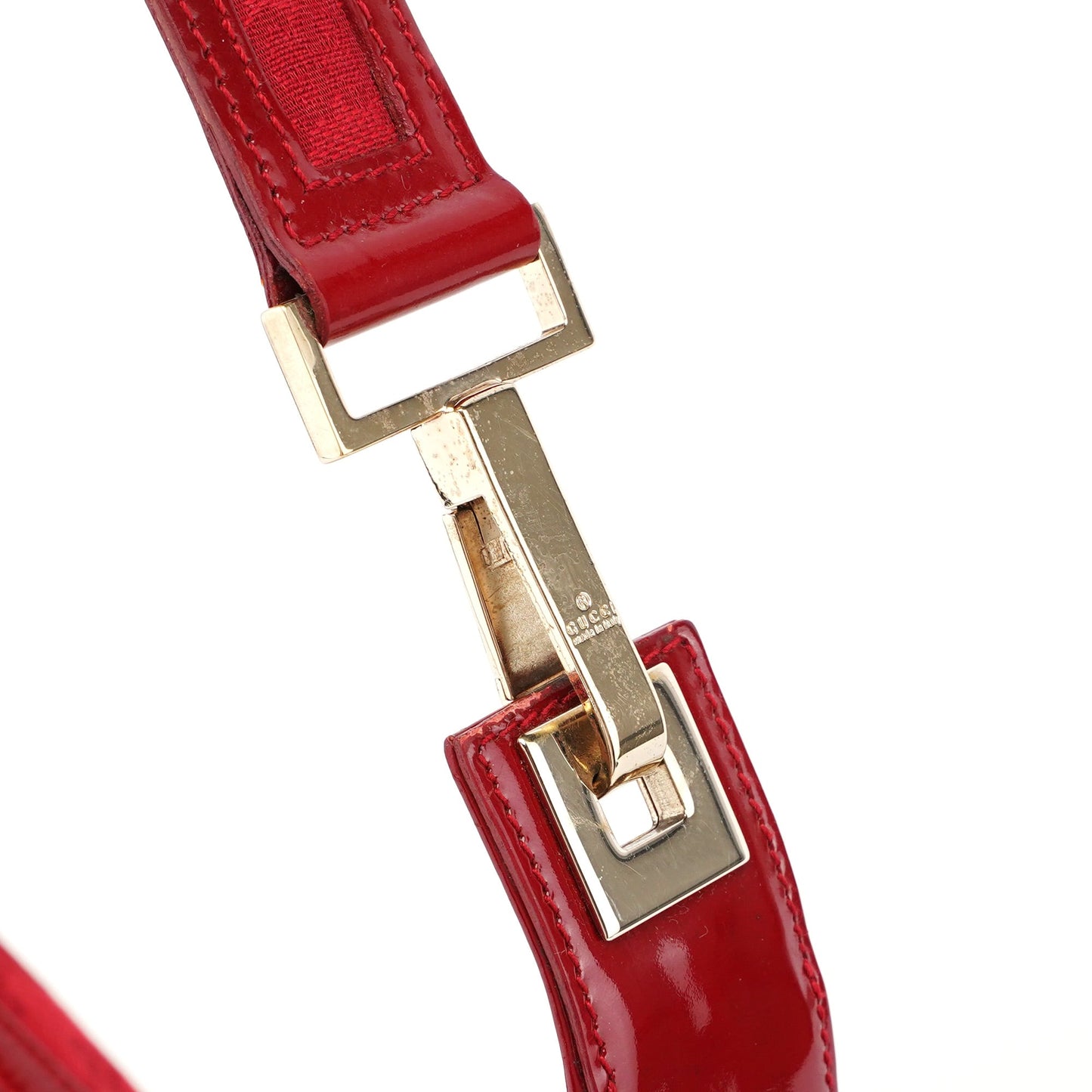 001 4204 Red GG Patent Leather Shoulder Bag