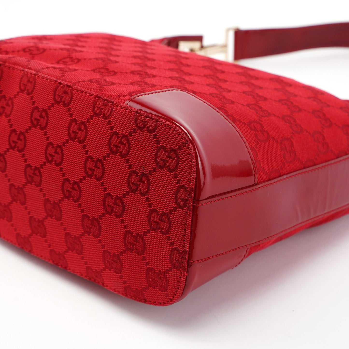 001 4204 Red GG Patent Leather Shoulder Bag