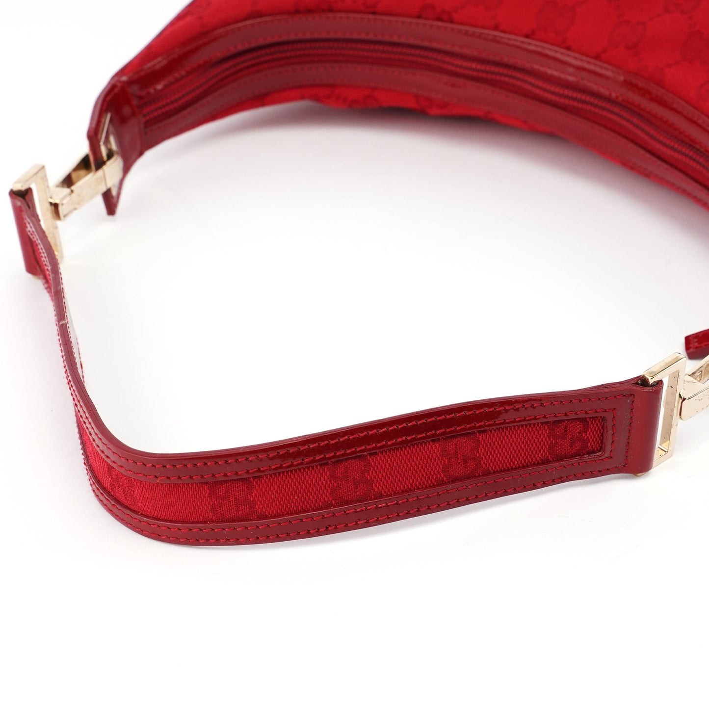 001 4204 Red GG Patent Leather Shoulder Bag
