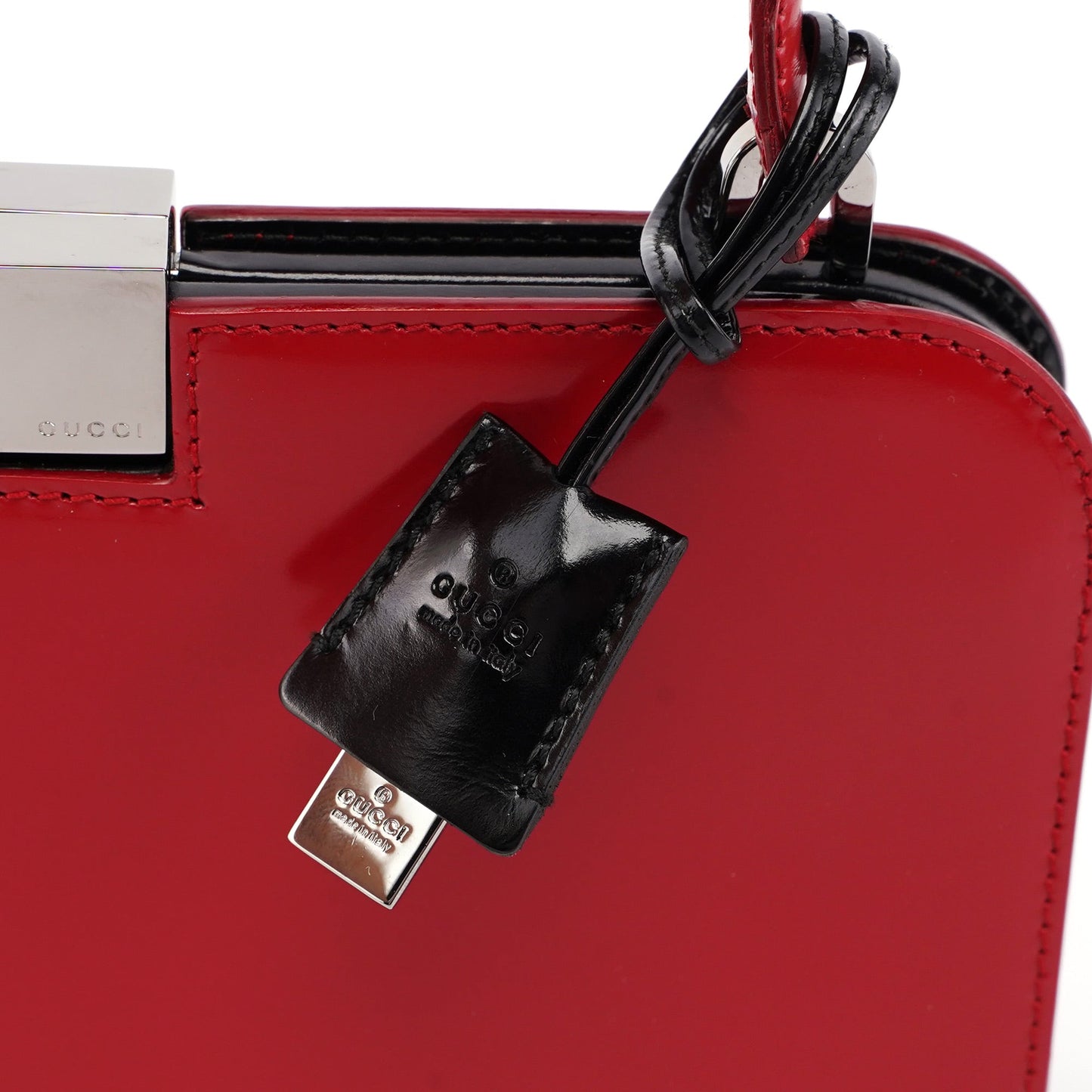 001 4208 Red Calfskin Shoulder Bag