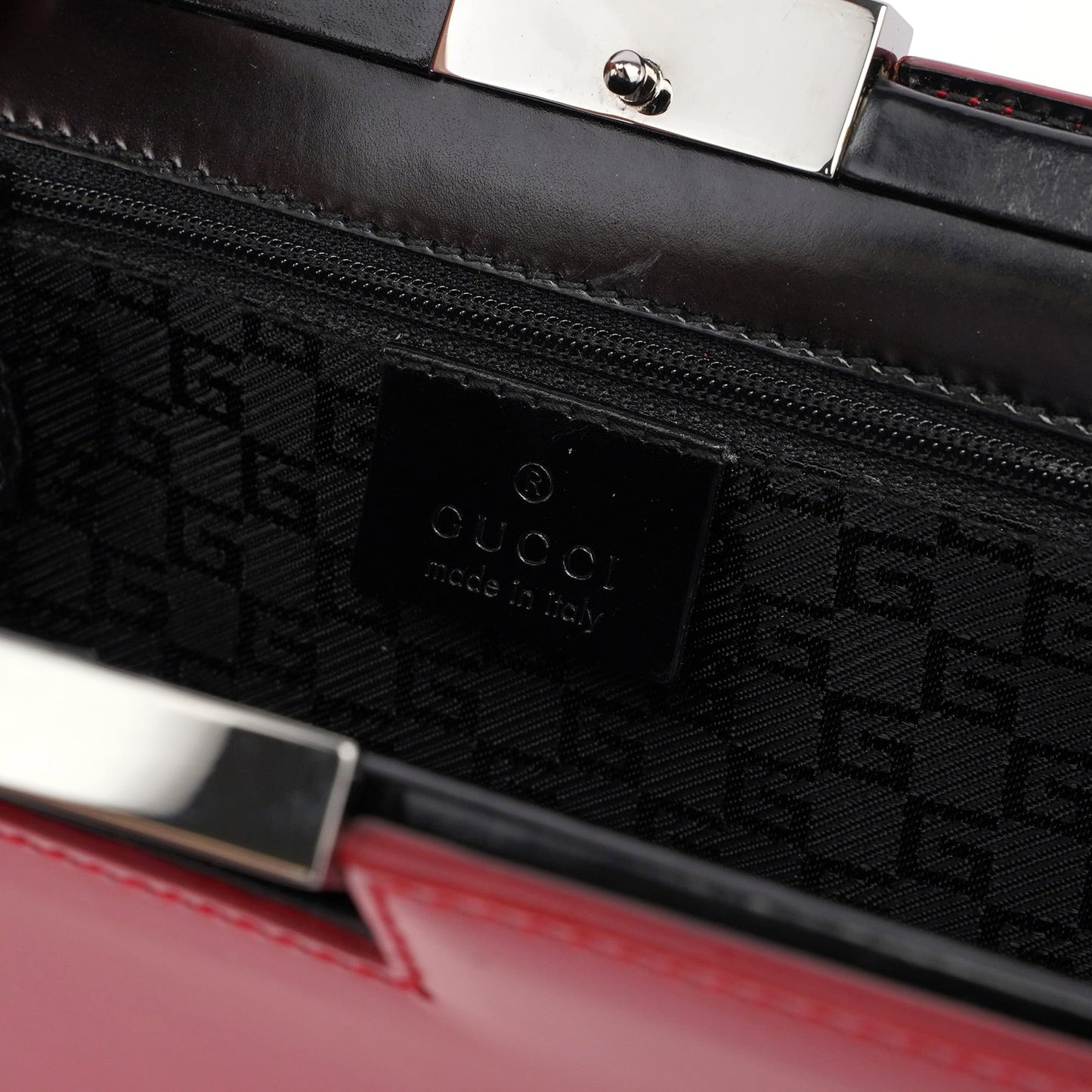 001 4208 Red Calfskin Shoulder Bag