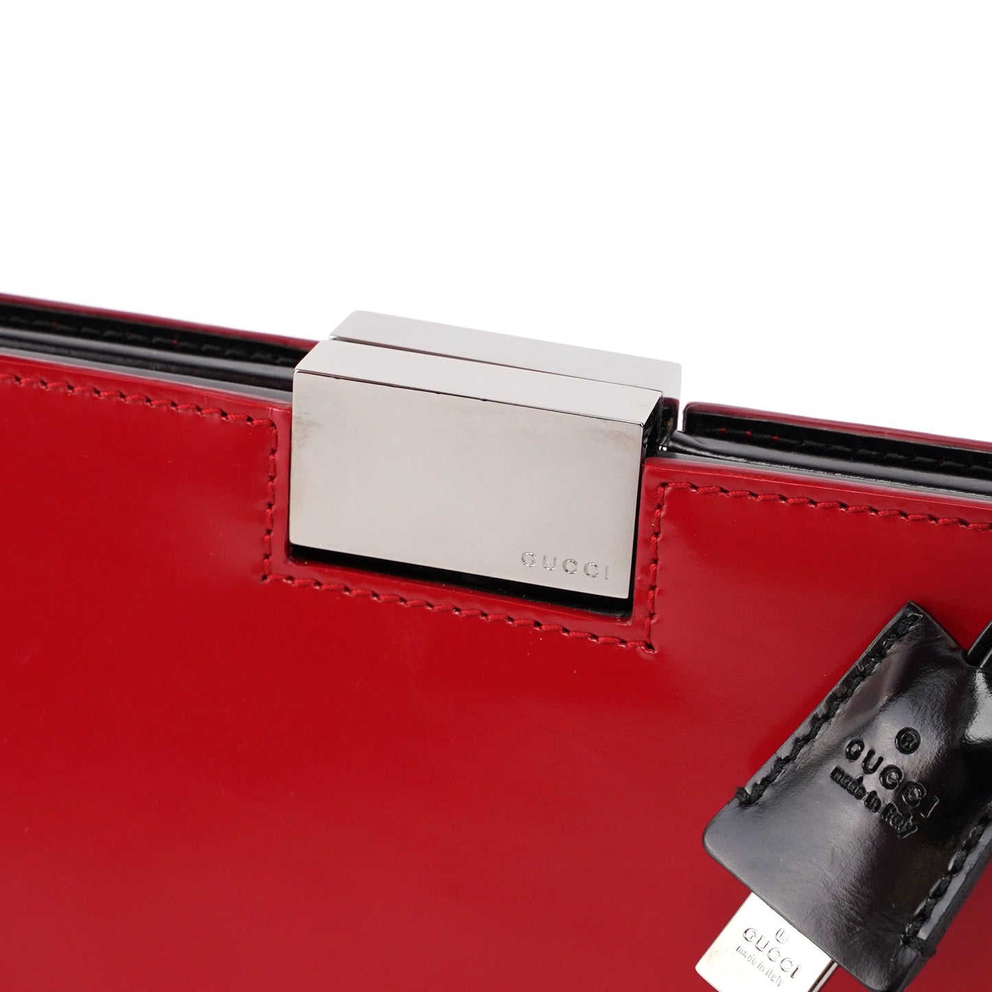 001 4208 Red Calfskin Shoulder Bag