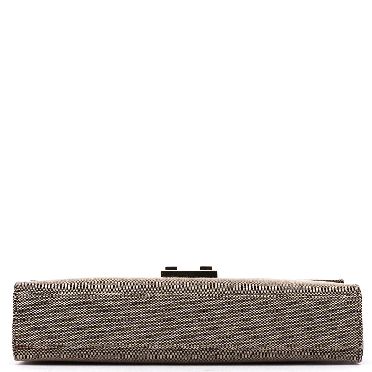 001 4214 Beige Canvas Keylock Shoulder Bag