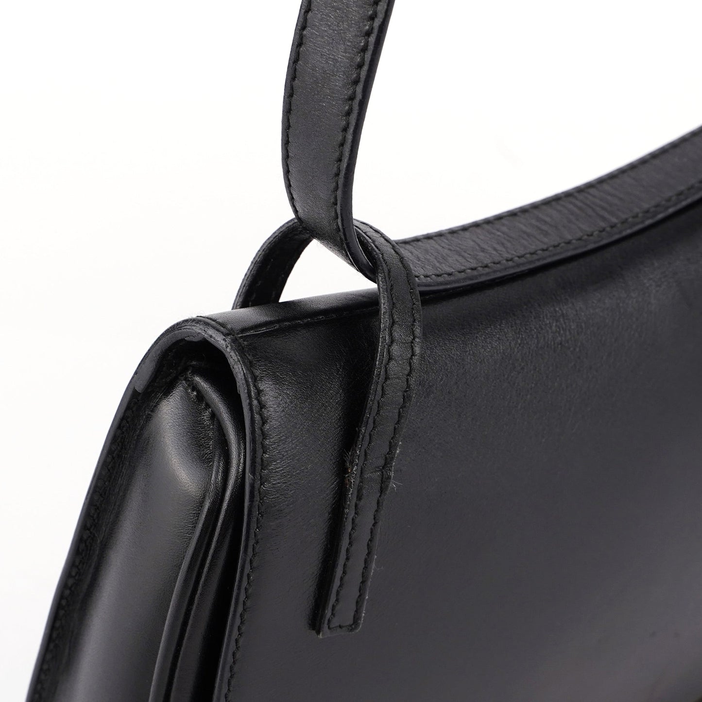 001 4225 Black Calfskin Shoulder Bag