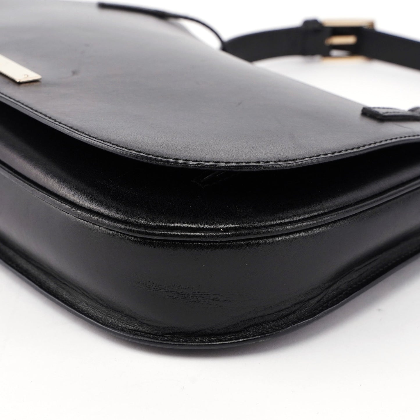 001 4225 Black Calfskin Shoulder Bag