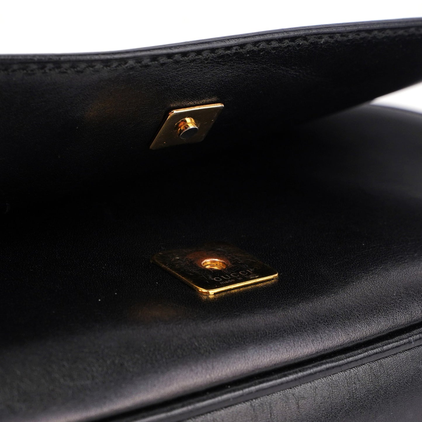 001 4225 Black Calfskin Shoulder Bag
