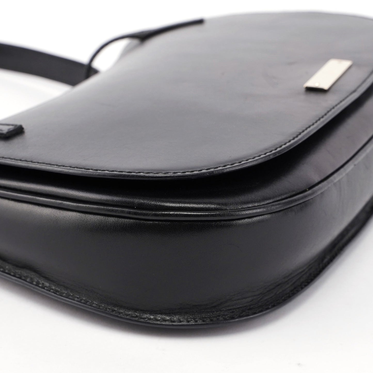 001 4225 Black Calfskin Shoulder Bag