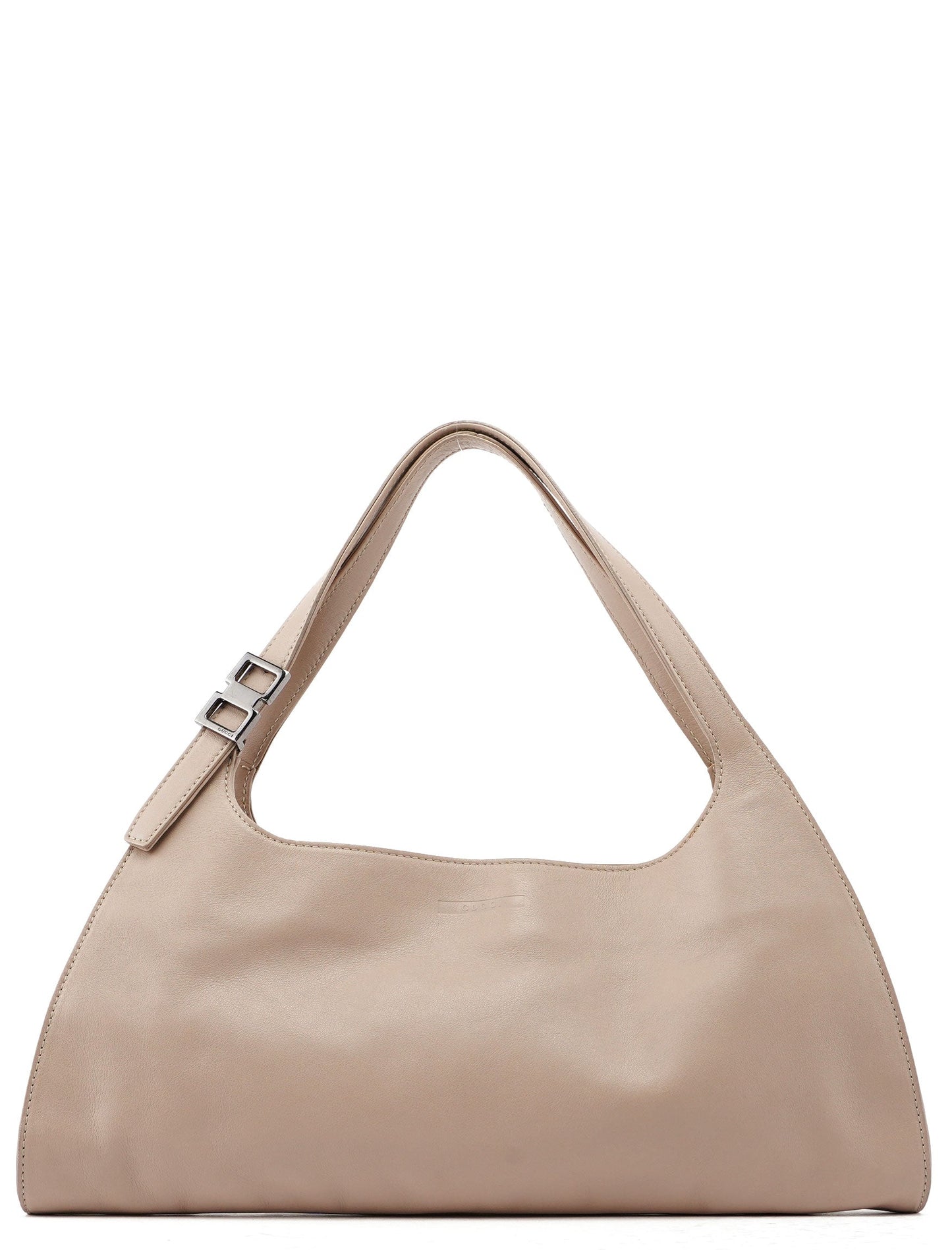 001 4243 Beige Calfskin Shoulder Bag