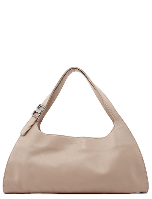 001 4243 Beige Calfskin Shoulder Bag