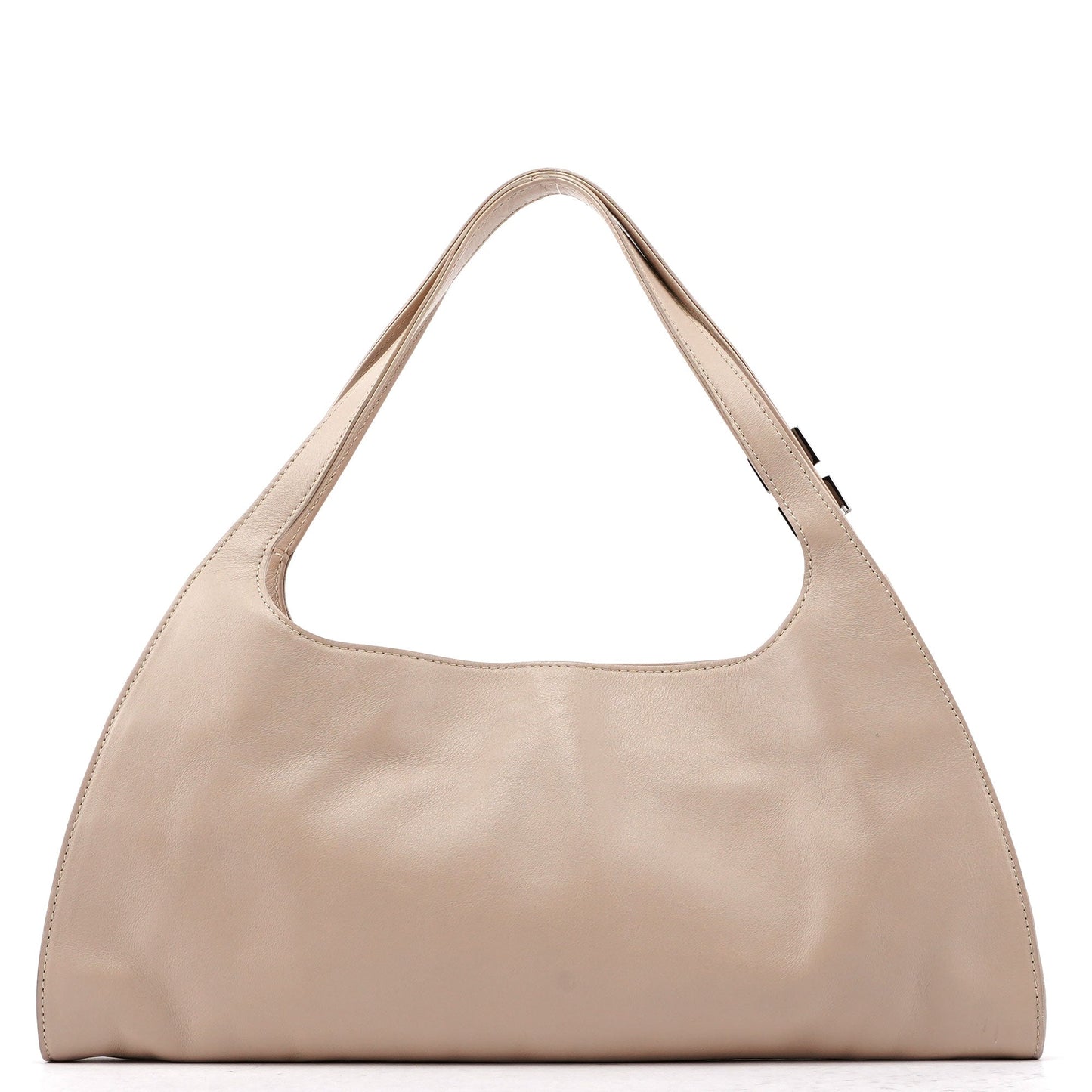 001 4243 Beige Calfskin Shoulder Bag
