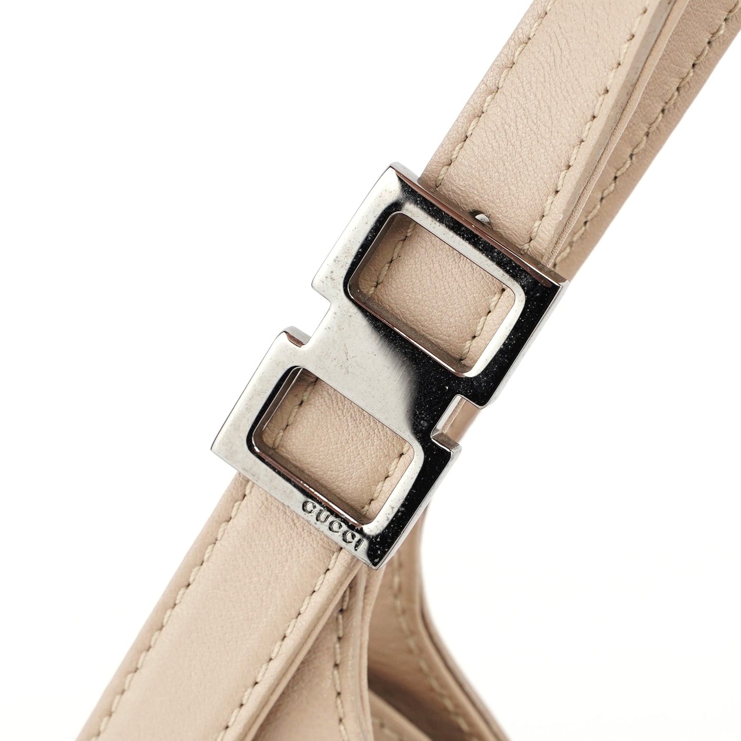 001 4243 Beige Calfskin Shoulder Bag