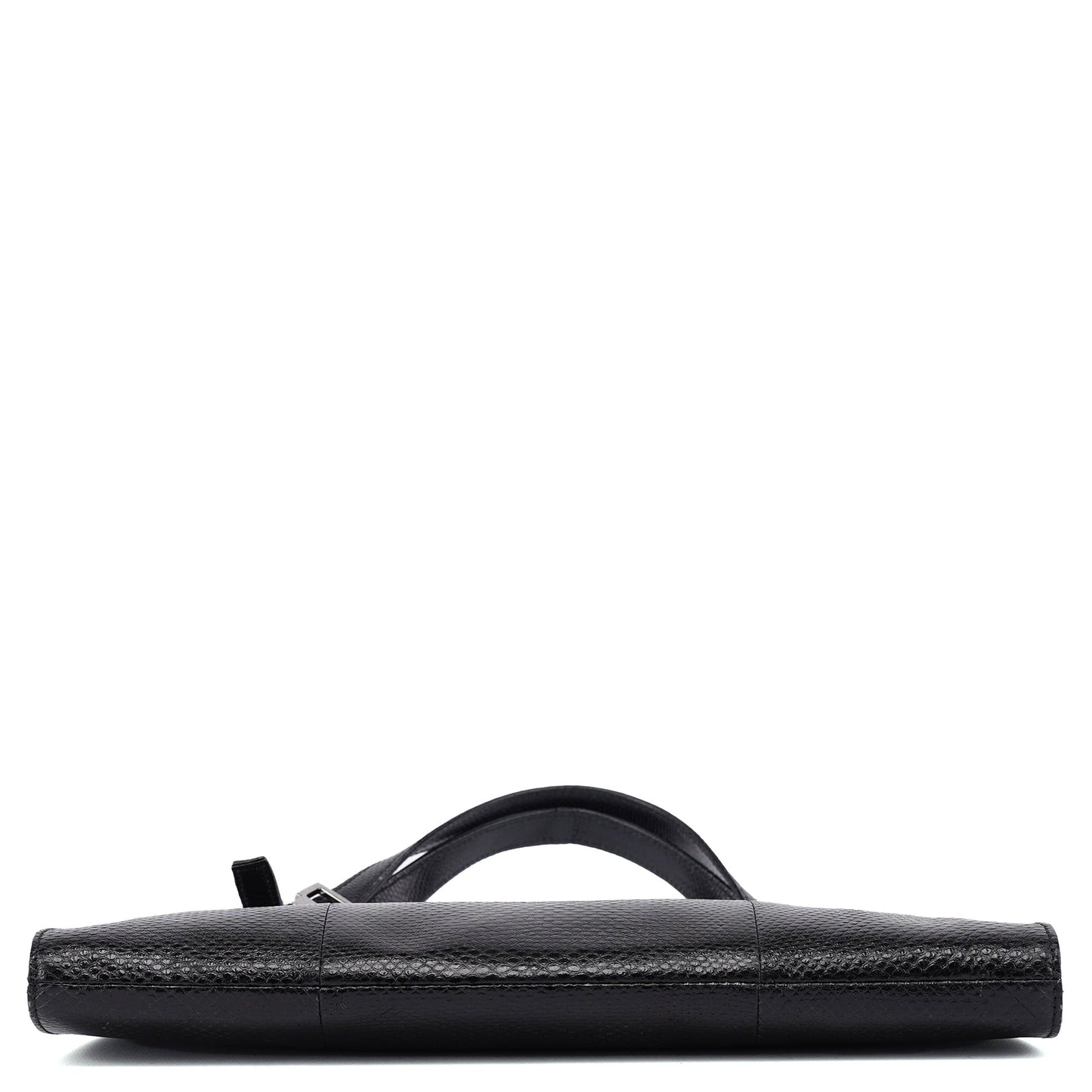 001 4243 Black Lizard Embossed Shoulder Bag