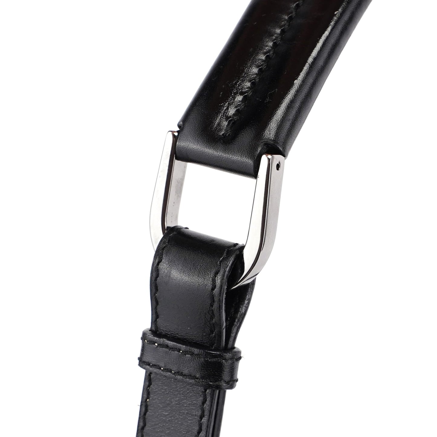 001 4286 Black Calfskin Bucket Shoulder Bag